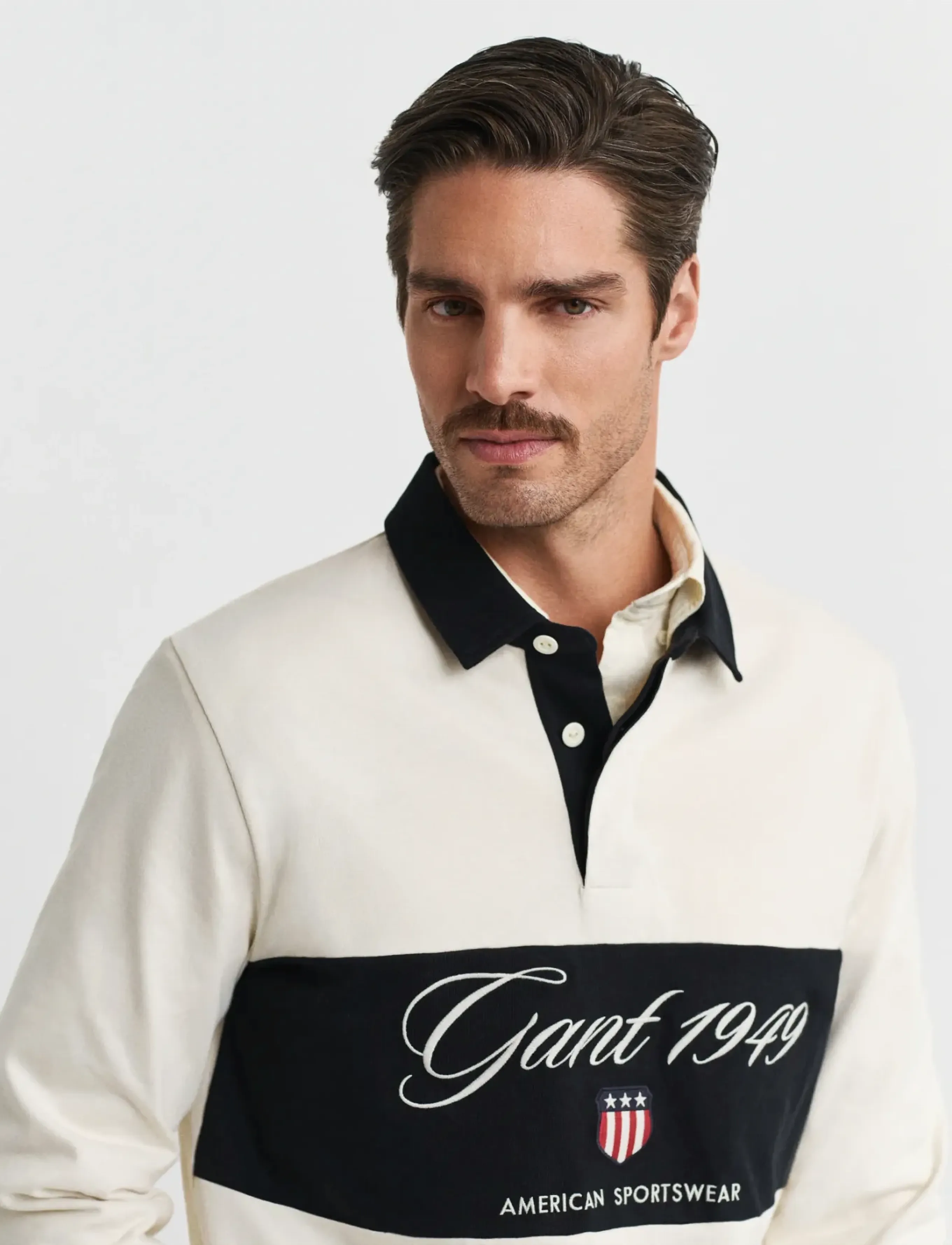 Gant - BLOCKED HEAVY RUGGER - pikkade varrukatega polod - cream - 3