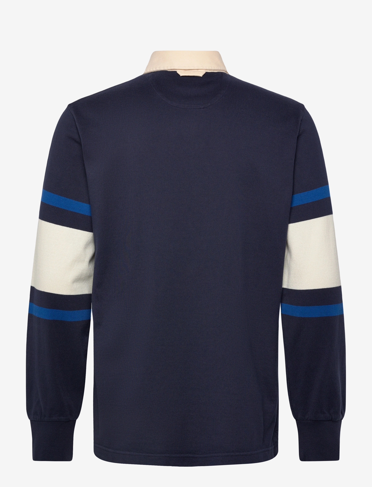 GANT - STRIPED RUGGER - pikkade varrukatega polod - evening blue - 1