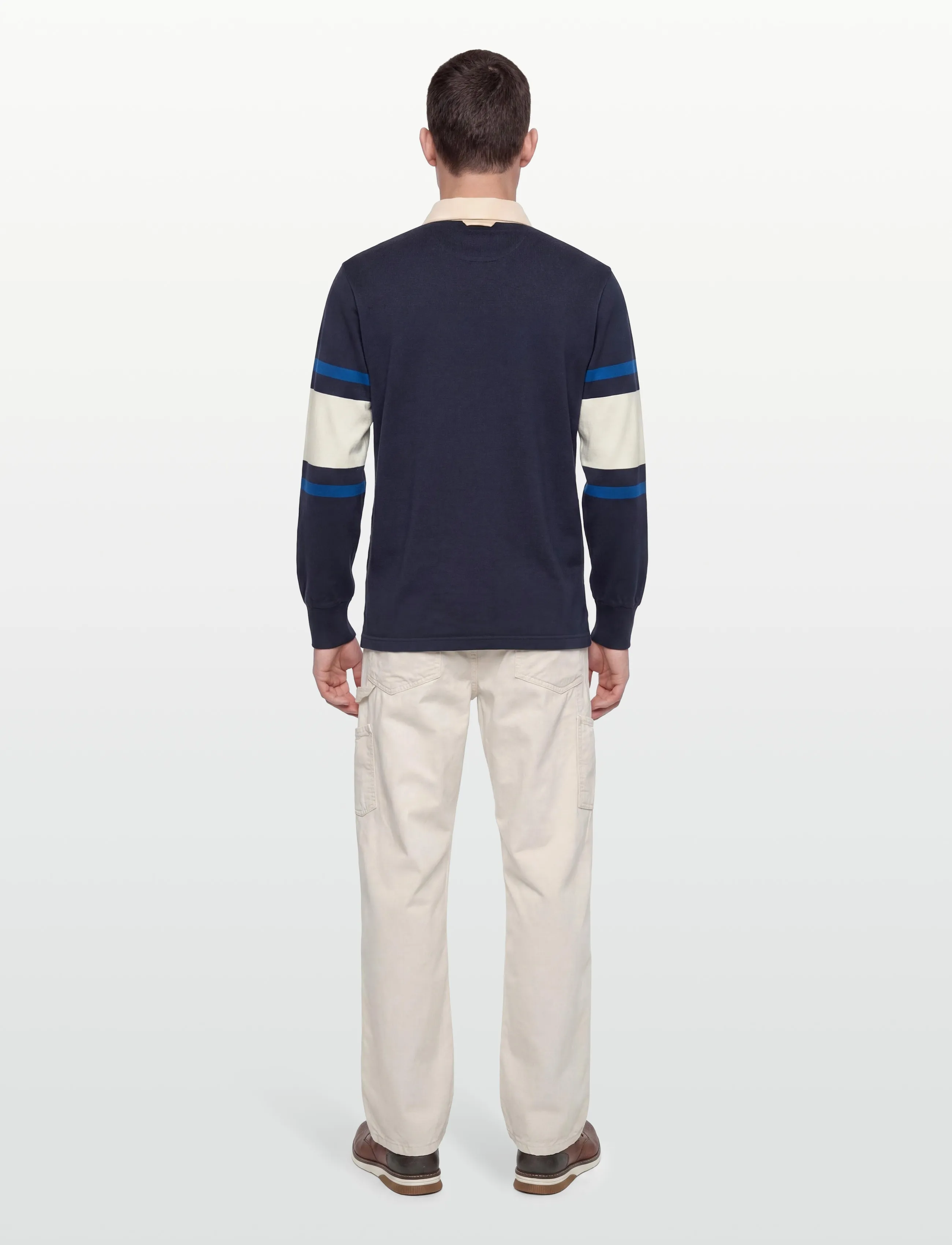 Gant - STRIPED RUGGER - langærmede poloer - evening blue - 4