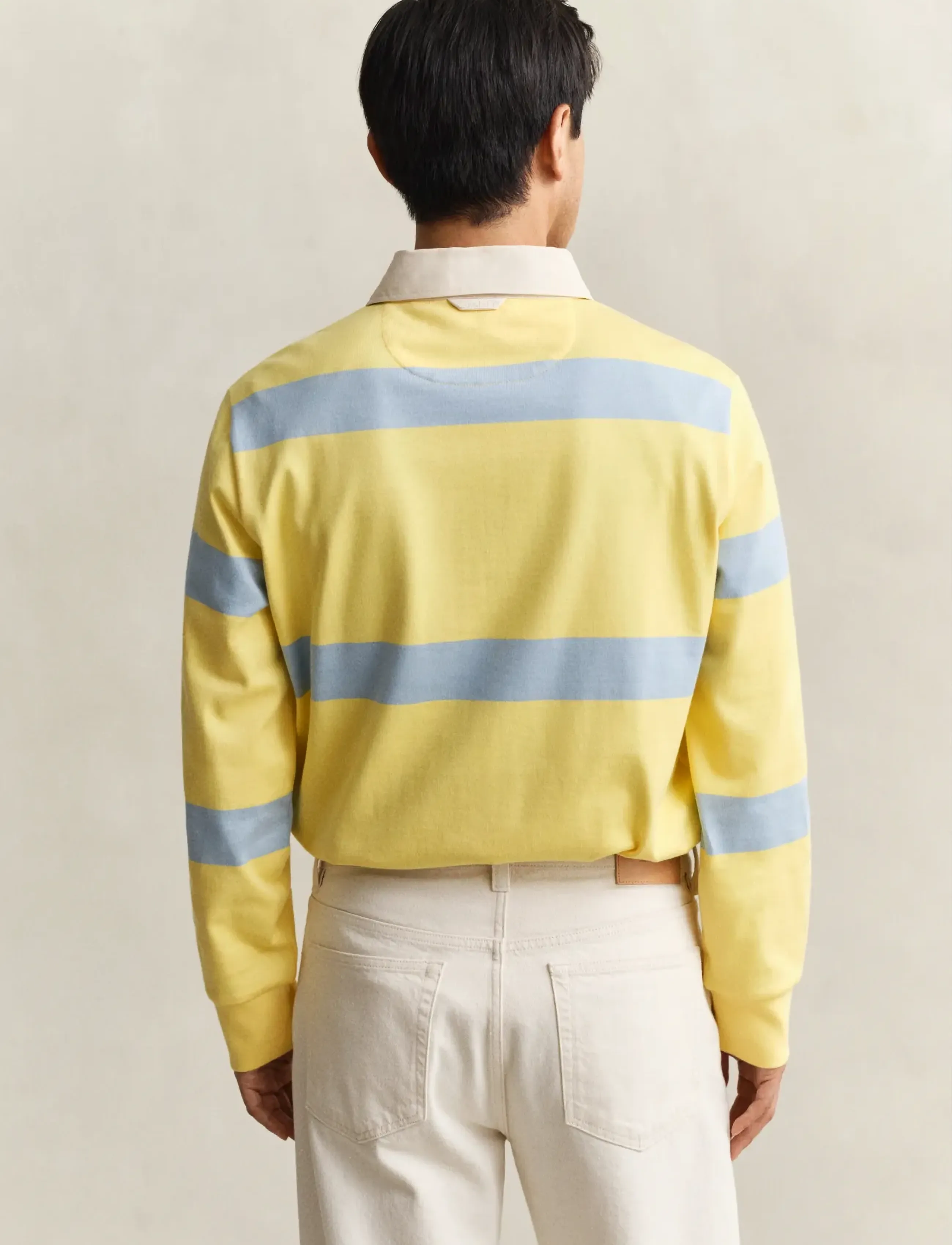 Gant - STRIPED RUGGER - långärmade pikéer - banana yellow - 2