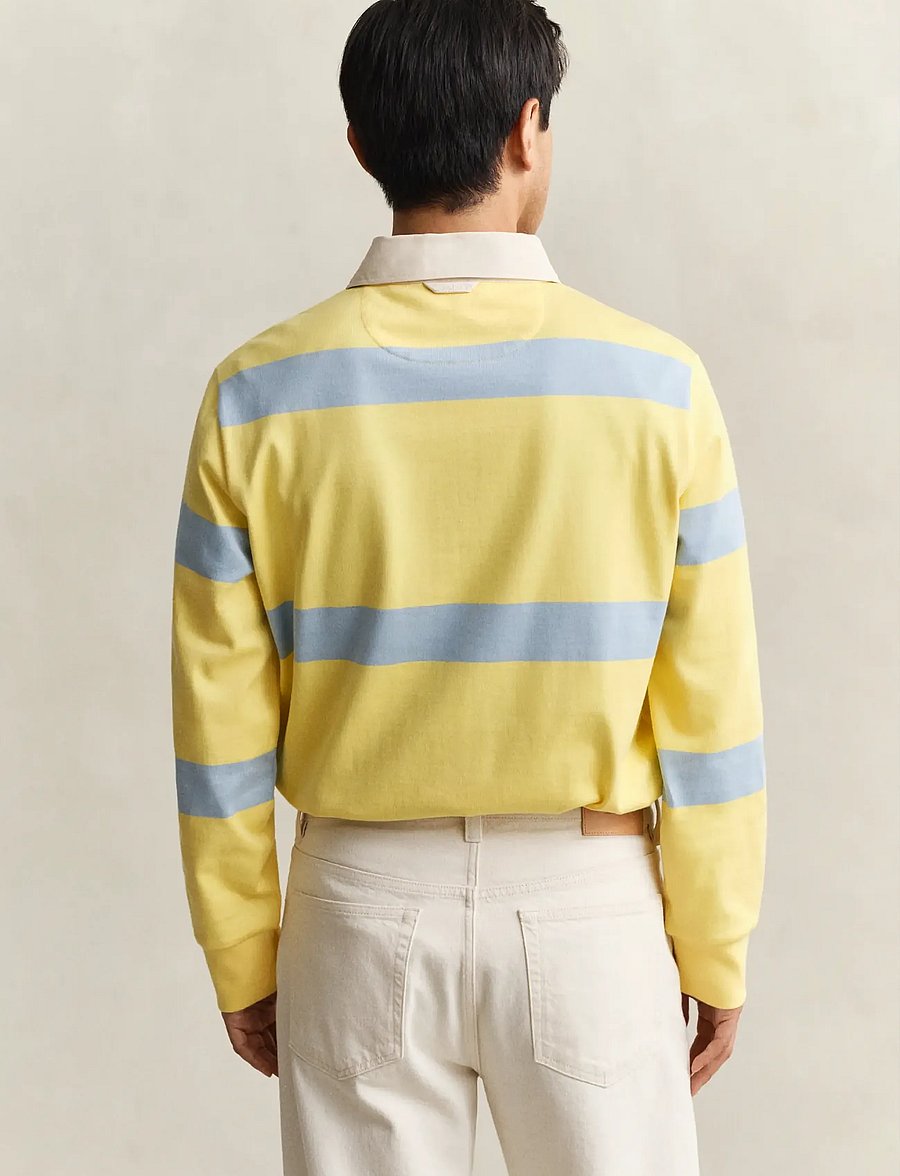 Gant - STRIPED RUGGER - langärmelig - banana yellow - 2