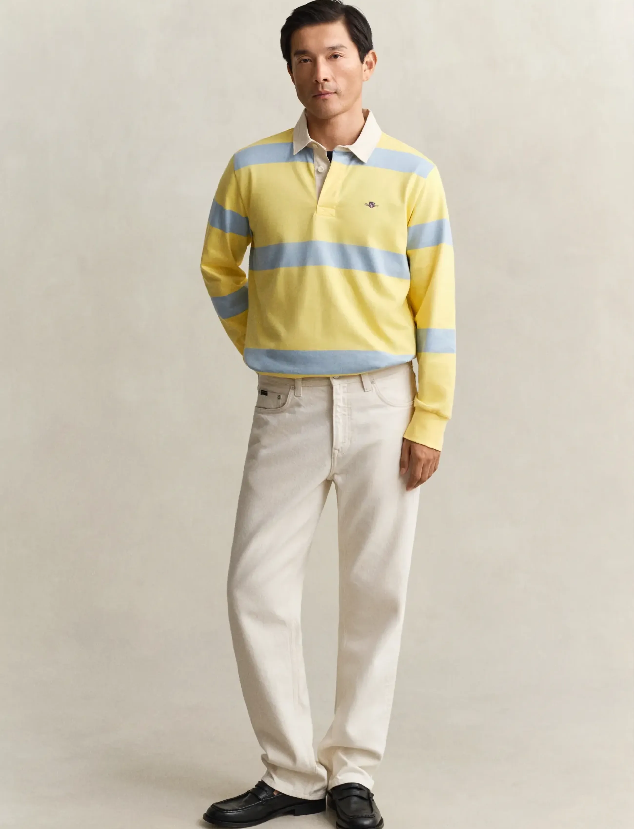 Gant - STRIPED RUGGER - långärmade pikéer - banana yellow - 4