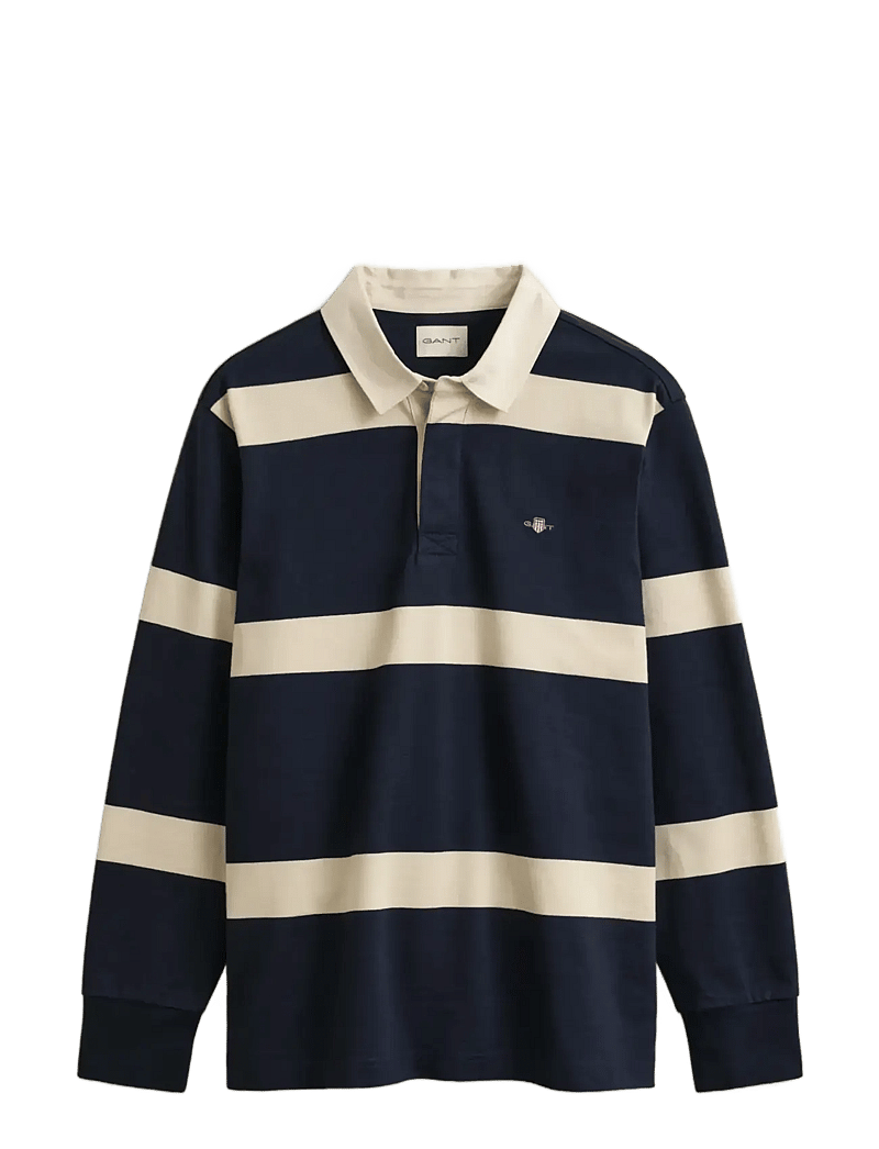 Gant - STRIPED RUGGER - langärmelig - evening blue - 1