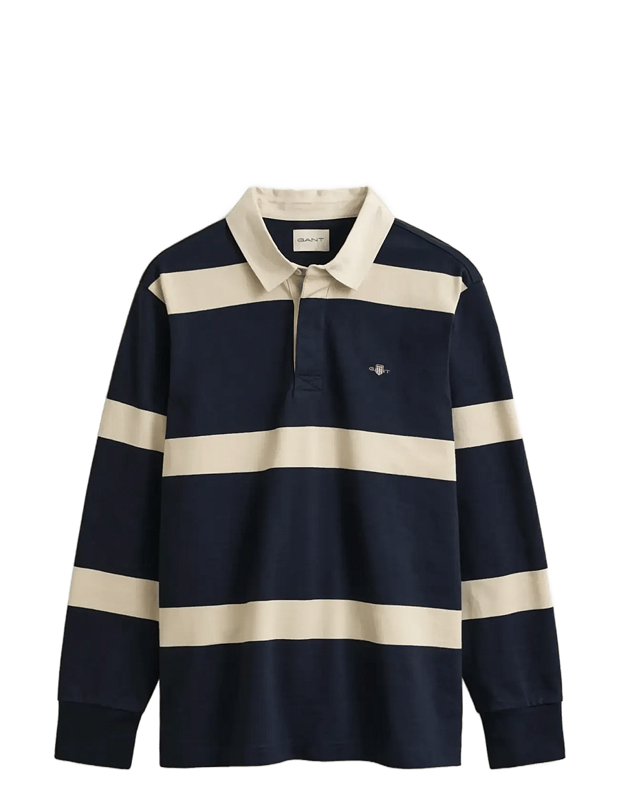 Gant - STRIPED RUGGER - langärmelig - evening blue - 1