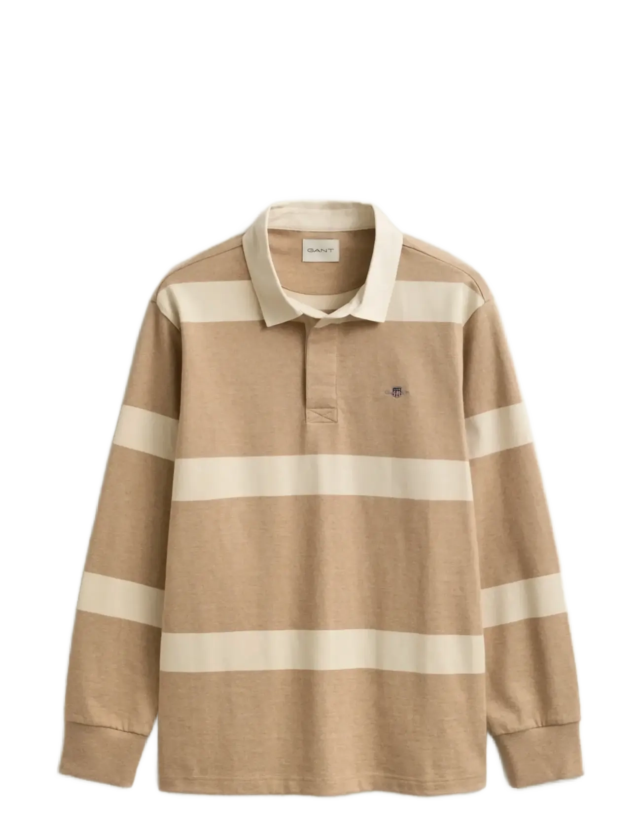 STRIPED RUGGER - KHAKI MELANGE