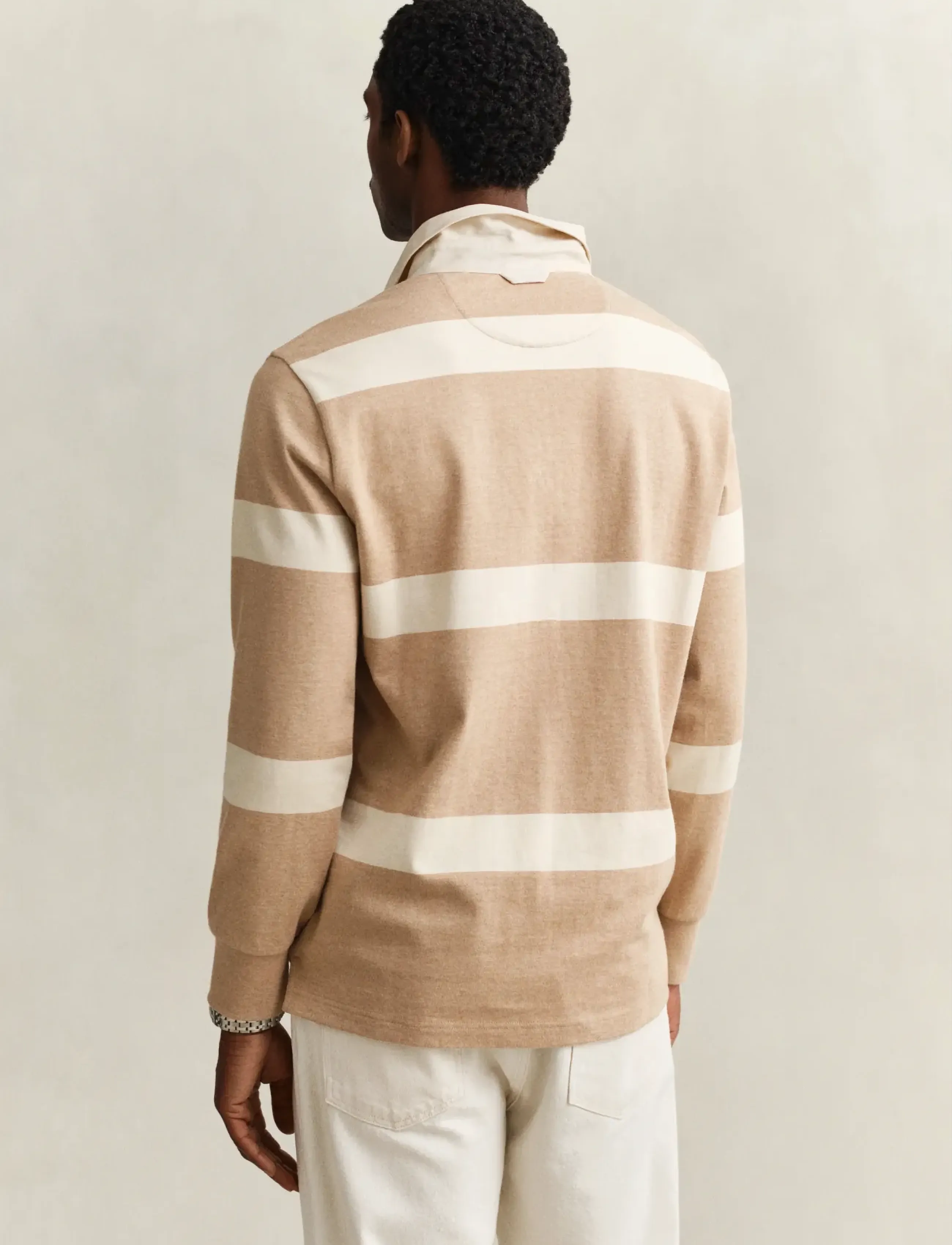 Gant - STRIPED RUGGER - langärmelig - khaki melange - 2