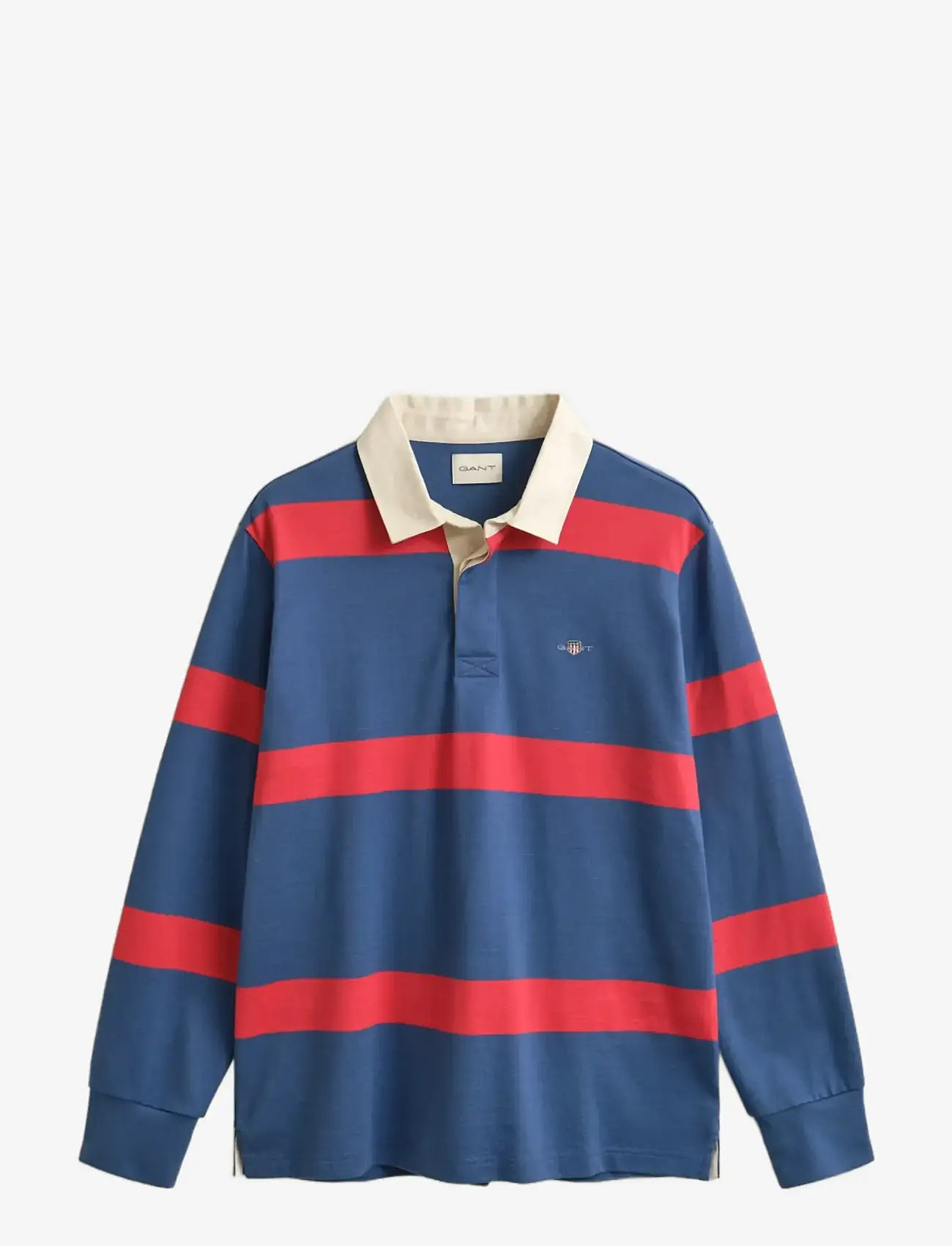 GANT - STRIPED RUGGER - pikkade varrukatega polod - vintage blue - 1