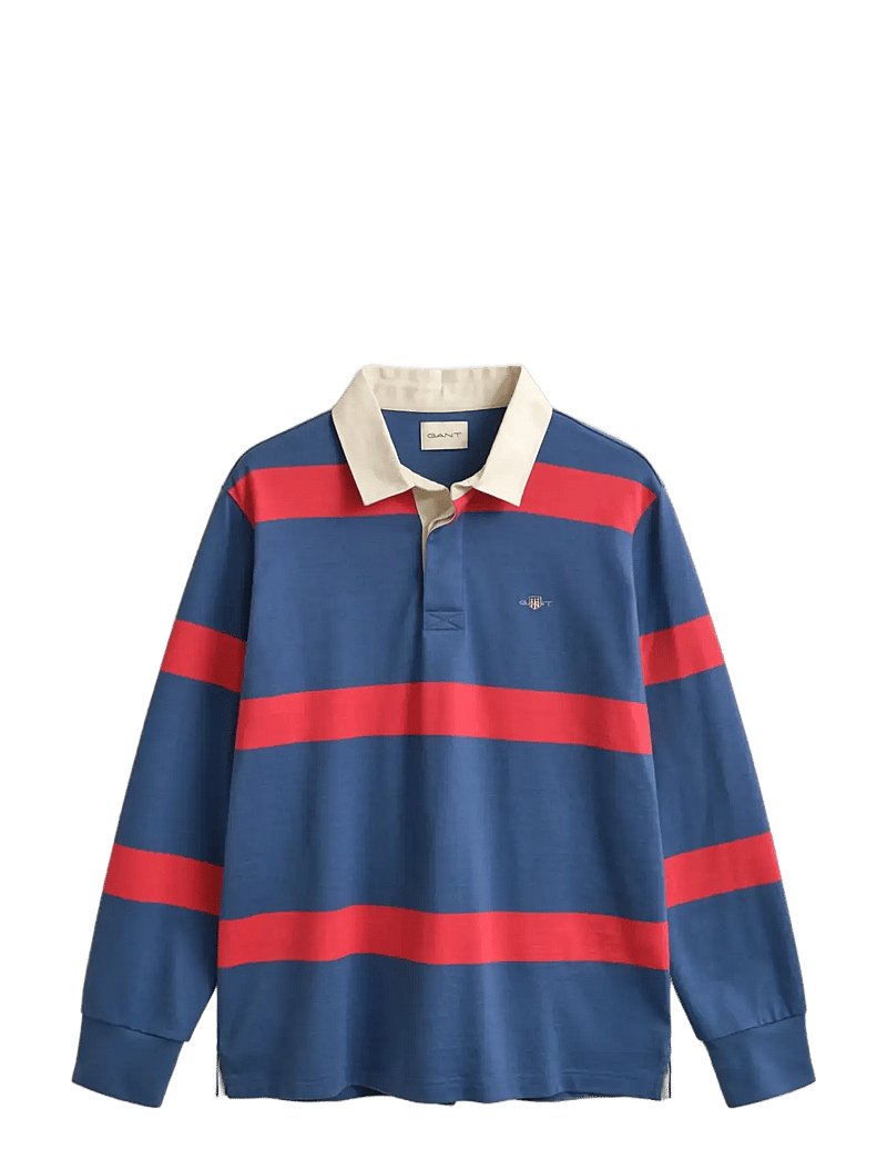 GANT - STRIPED RUGGER - pikkade varrukatega polod - vintage blue - 1