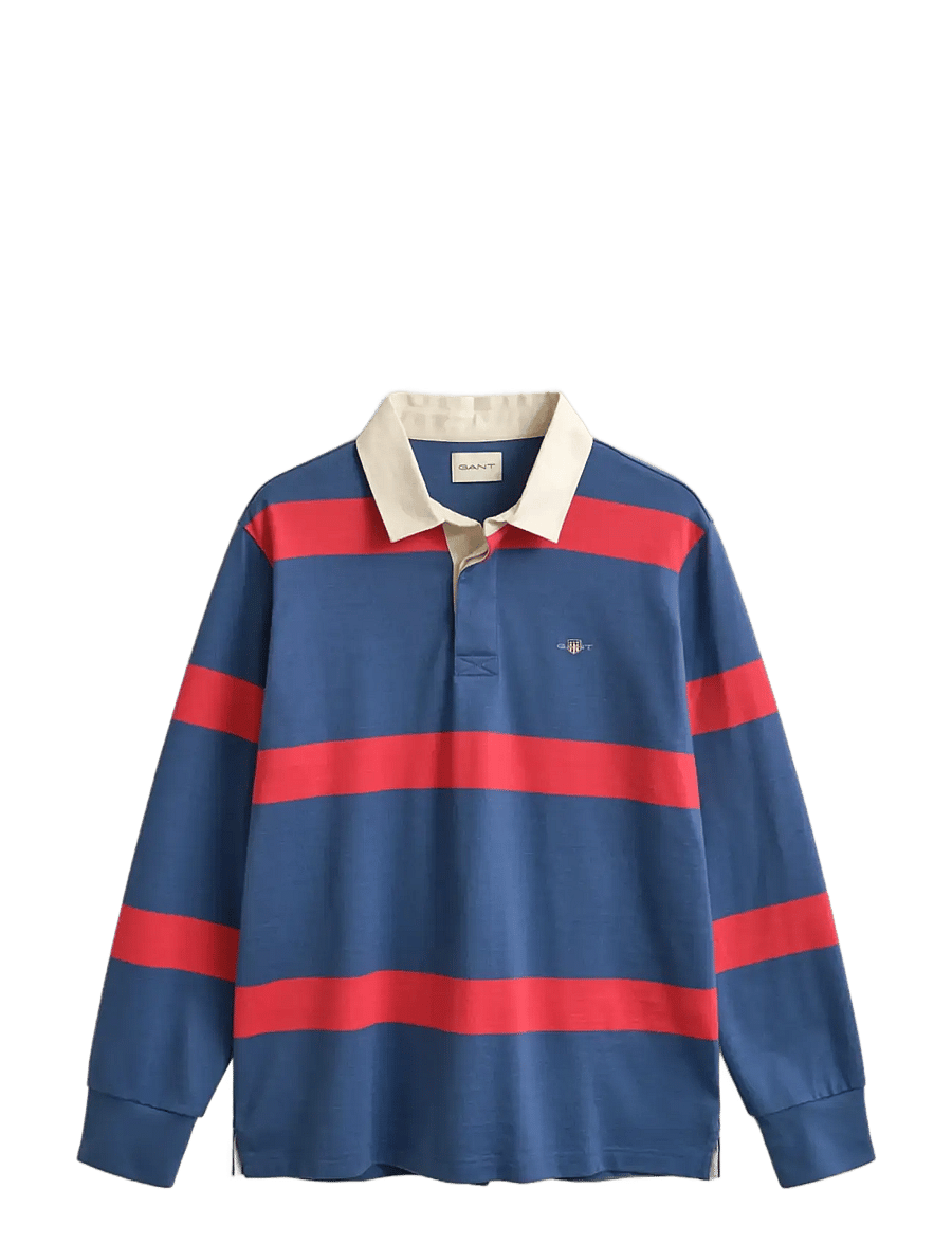 Gant - STRIPED RUGGER - langærmede poloer - vintage blue - 1