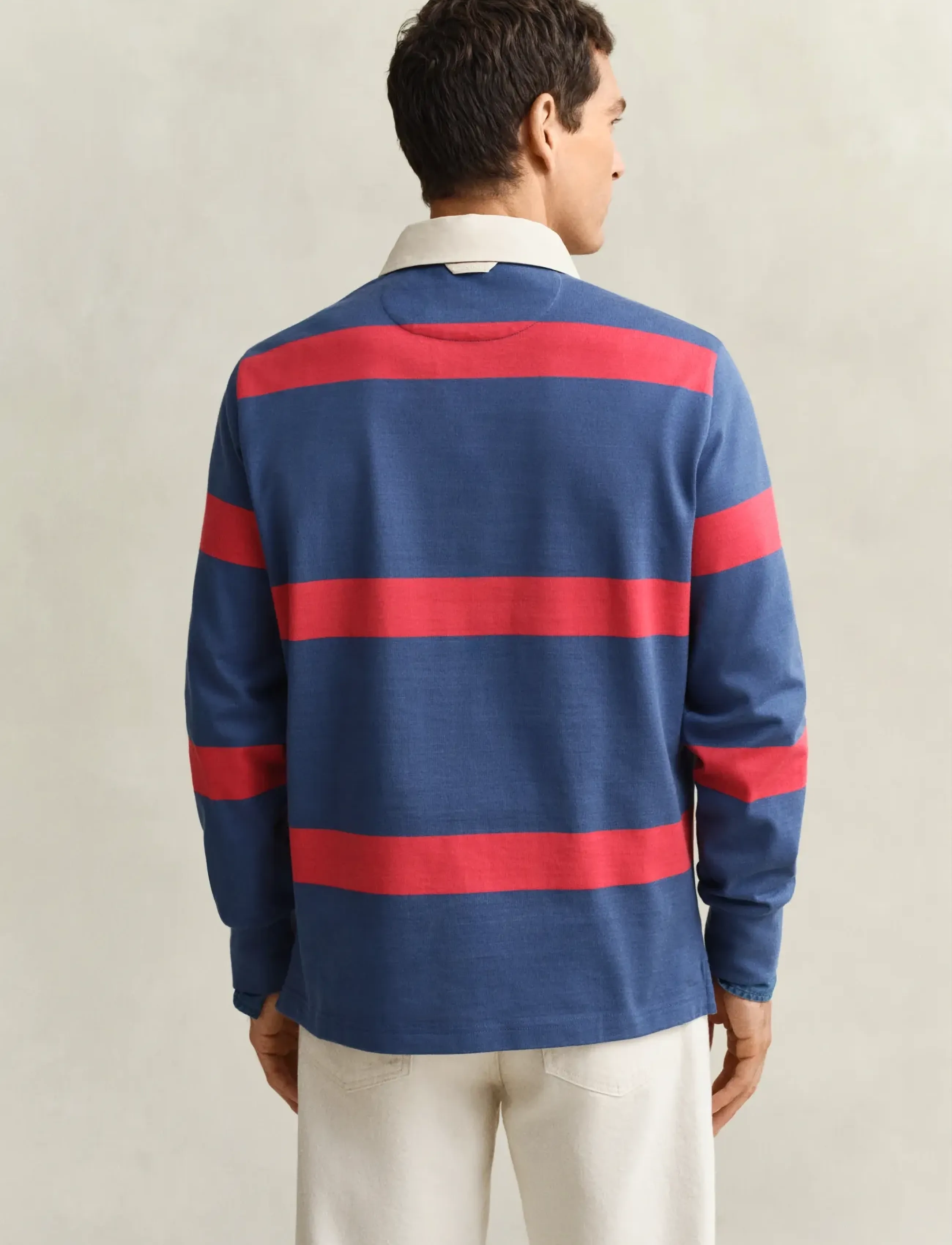 Gant - STRIPED RUGGER - långärmade pikéer - vintage blue - 2
