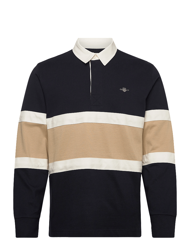 GANT - CUT AND SEWN RUGGER - langærmede poloer - evening blue - 0