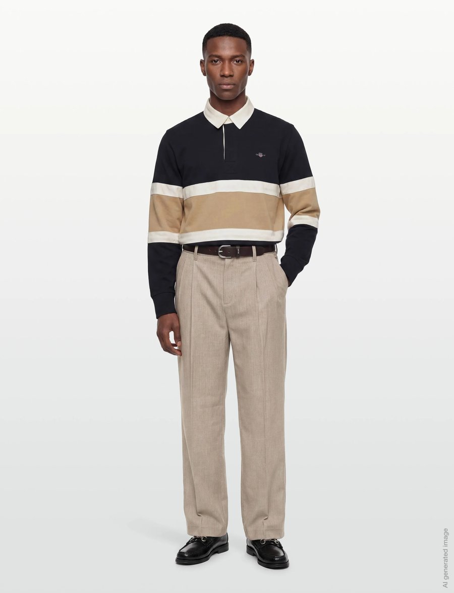 Gant - CUT AND SEWN RUGGER - langärmelig - evening blue - 0
