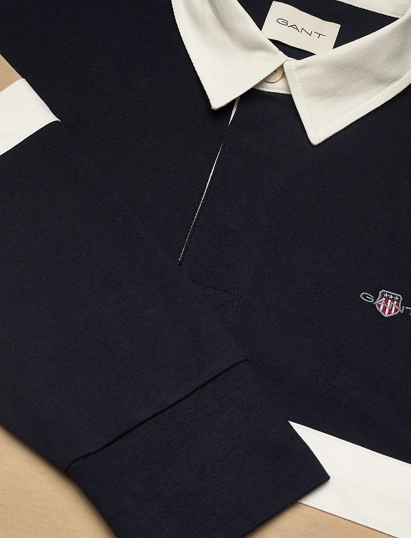 GANT - CUT AND SEWN RUGGER - langærmede poloer - evening blue - 2