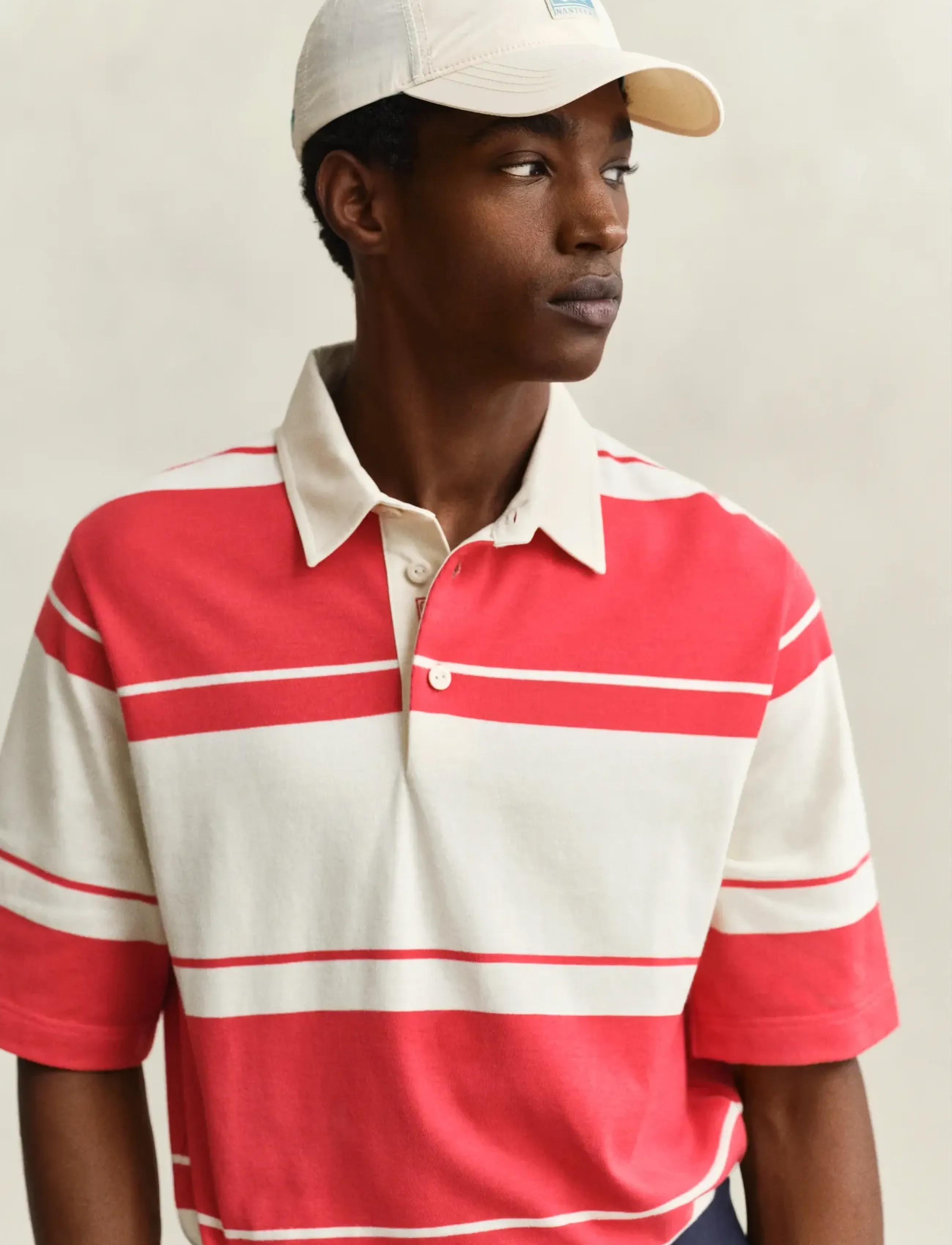 Gant - STRIPED SS RUGGER - kortärmade pikéer - rose red - 3