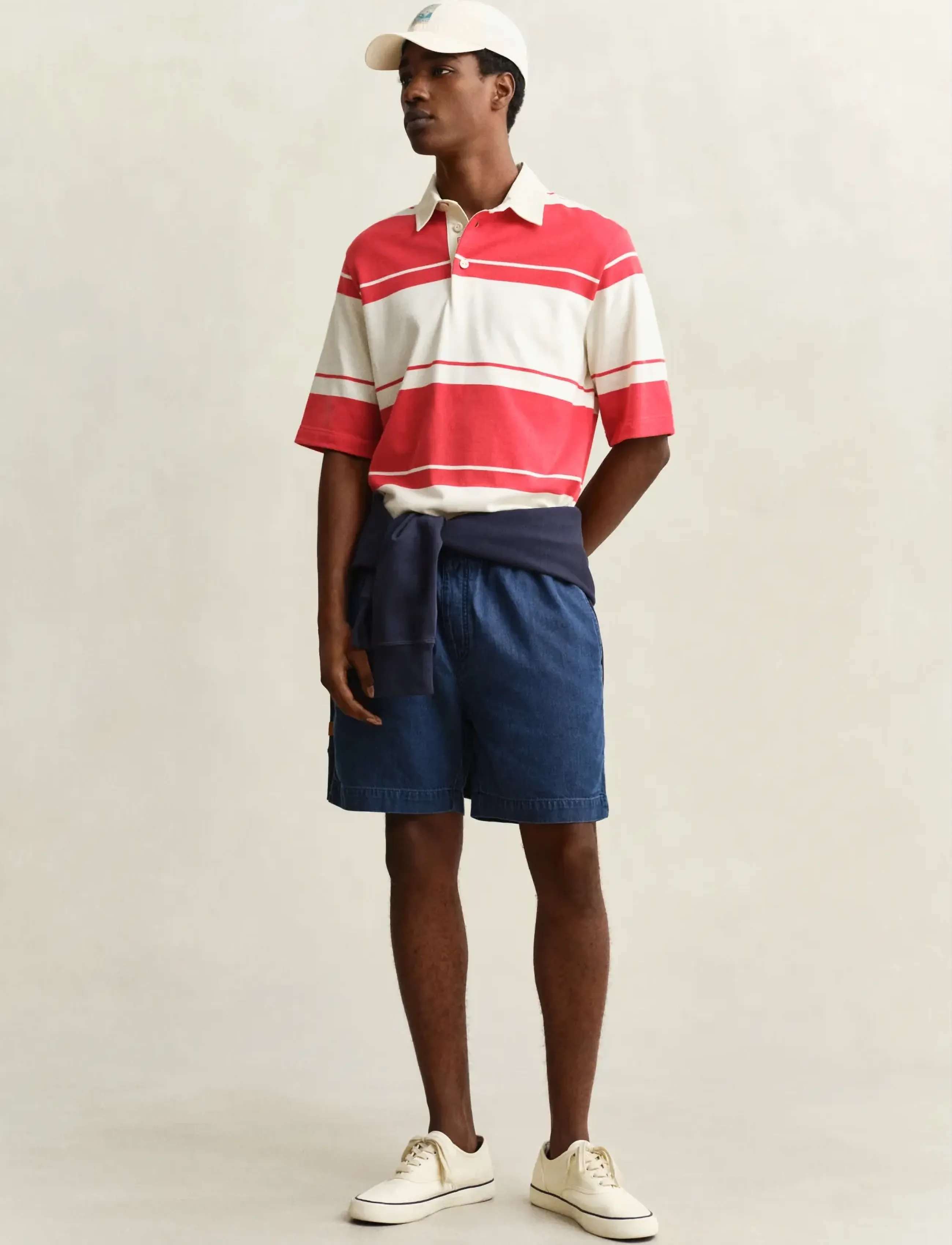 Gant - STRIPED SS RUGGER - kortärmade pikéer - rose red - 4