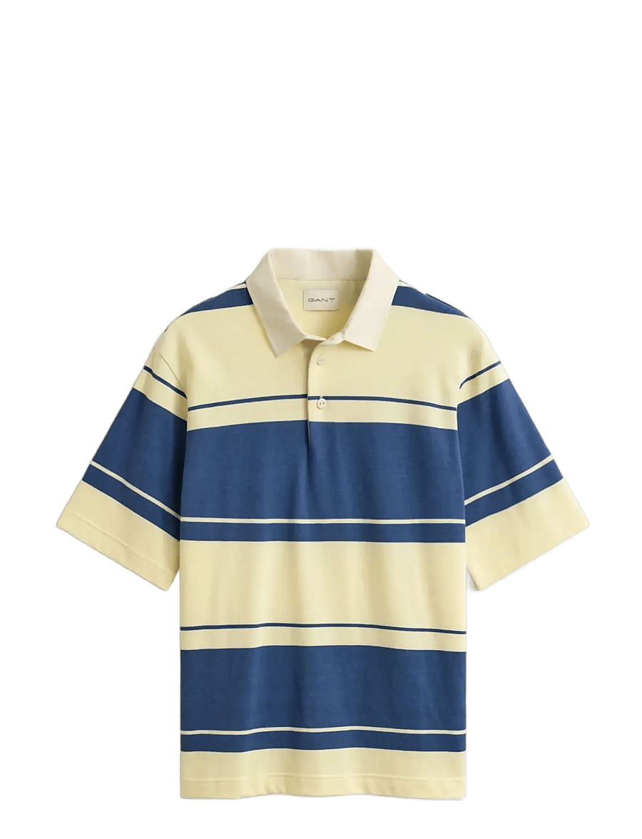 Gant - STRIPED SS RUGGER - kurzärmelig - vintage blue - 1