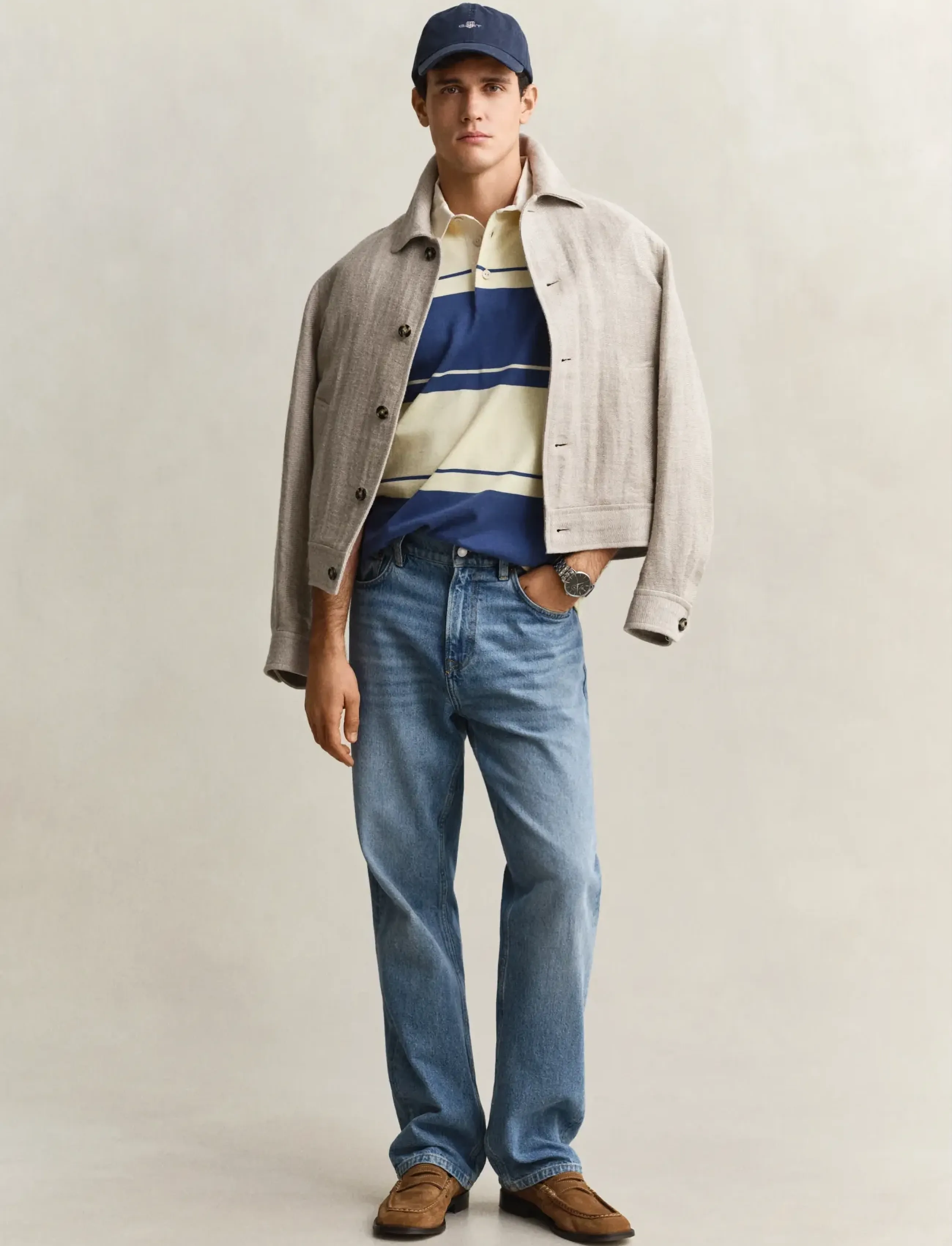 Gant Striped Ss Rugger pikéer herr – bild 4