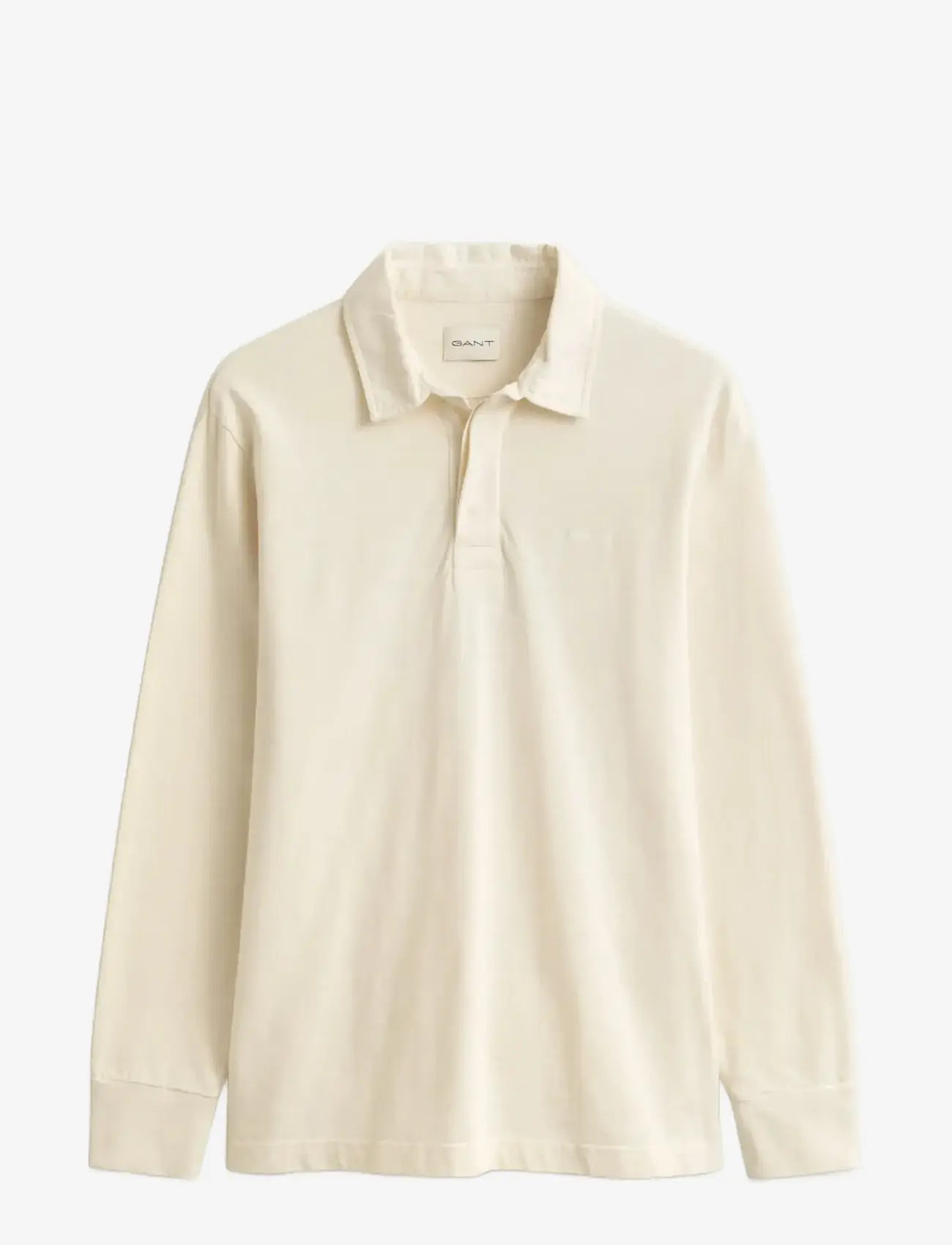 GANT - WASHED SLUB HEAVY RUGGER - pikkade varrukatega polod - cream - 1
