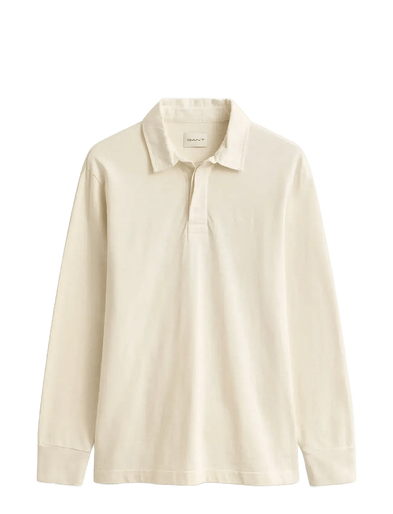 GANT - WASHED SLUB HEAVY RUGGER - pikkade varrukatega polod - cream - 1