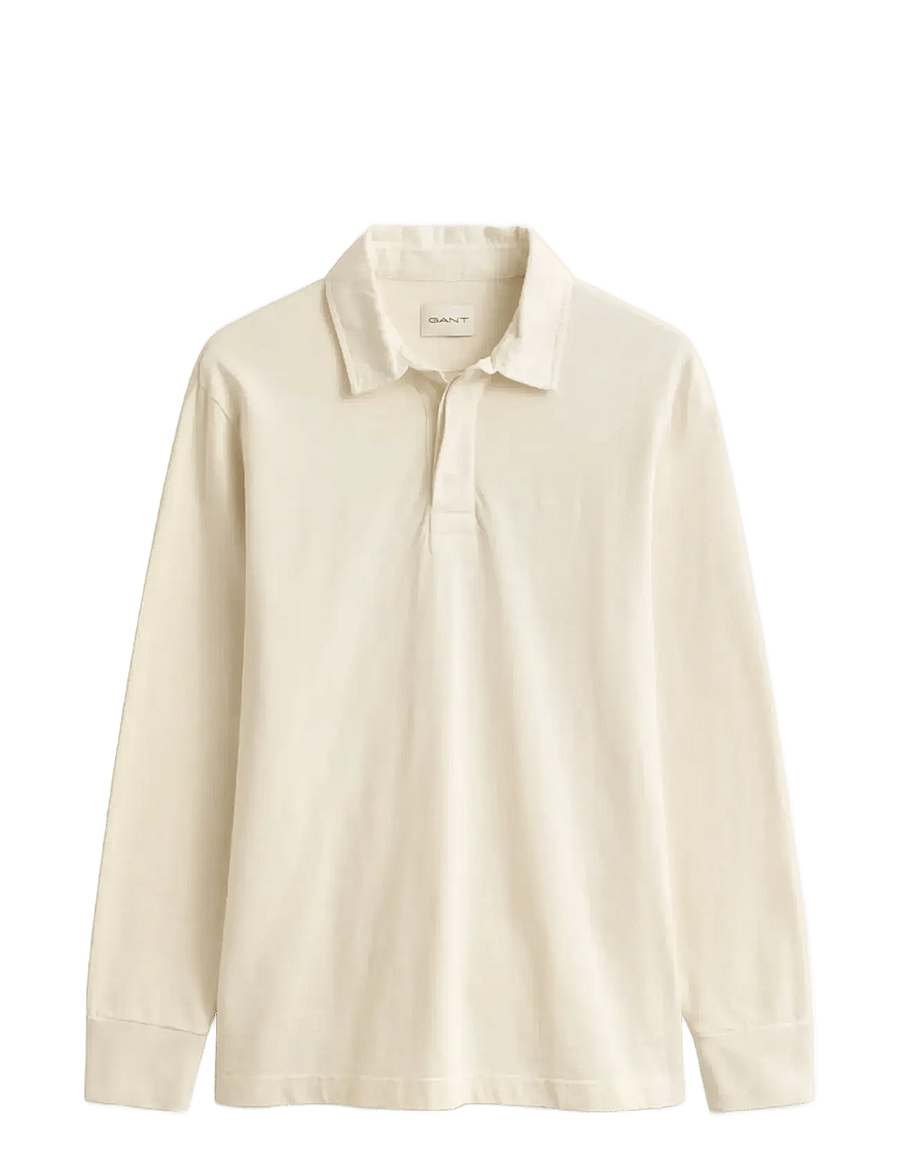 Gant - WASHED SLUB HEAVY RUGGER - polos à manches longues - cream - 1