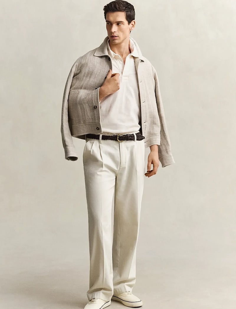 GANT - WASHED SLUB HEAVY RUGGER - pikkade varrukatega polod - cream - 4