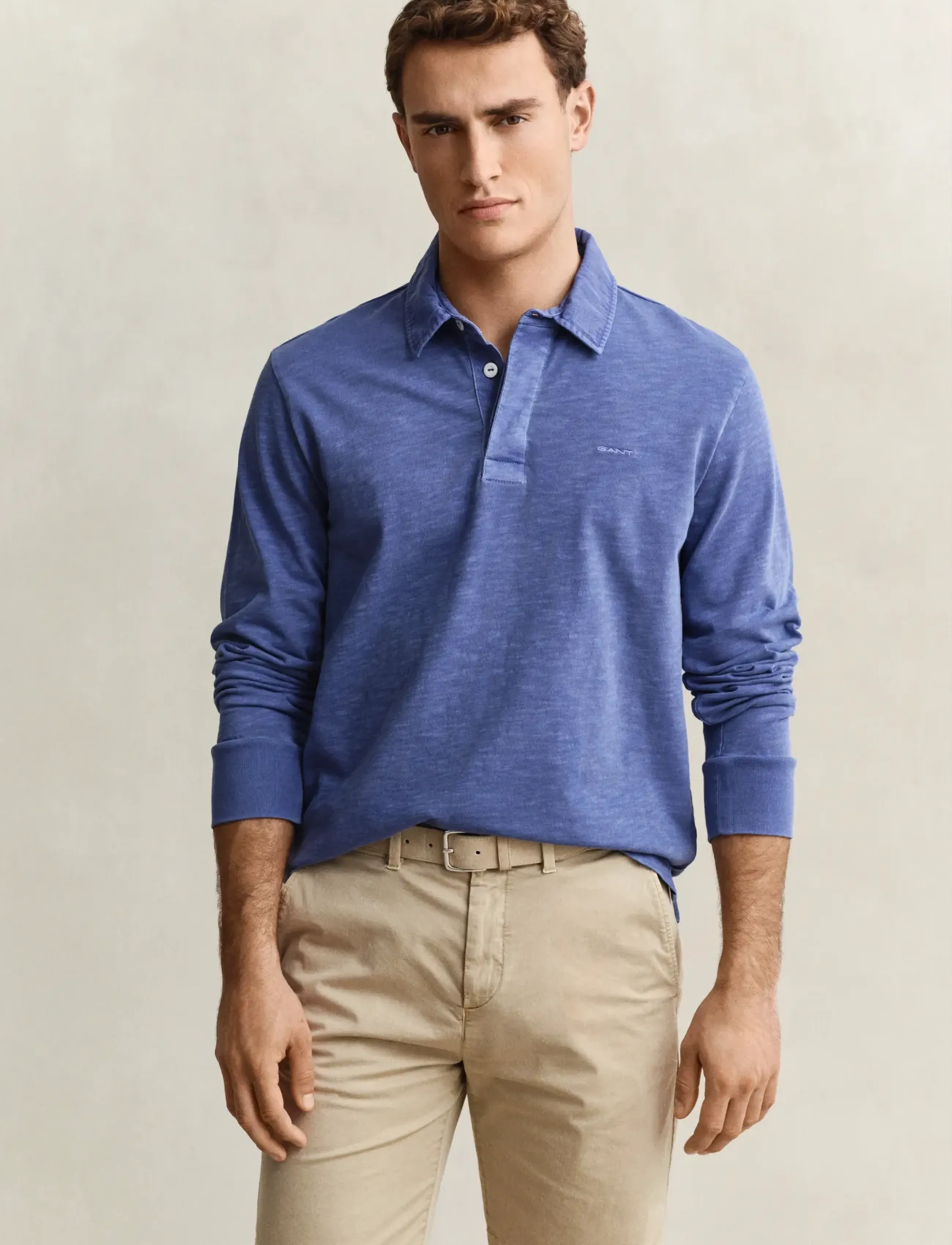GANT WASHED SLUB HEAVY RUGGER - Pikkade varrukatega polod - VINTAGE BLUE / blue