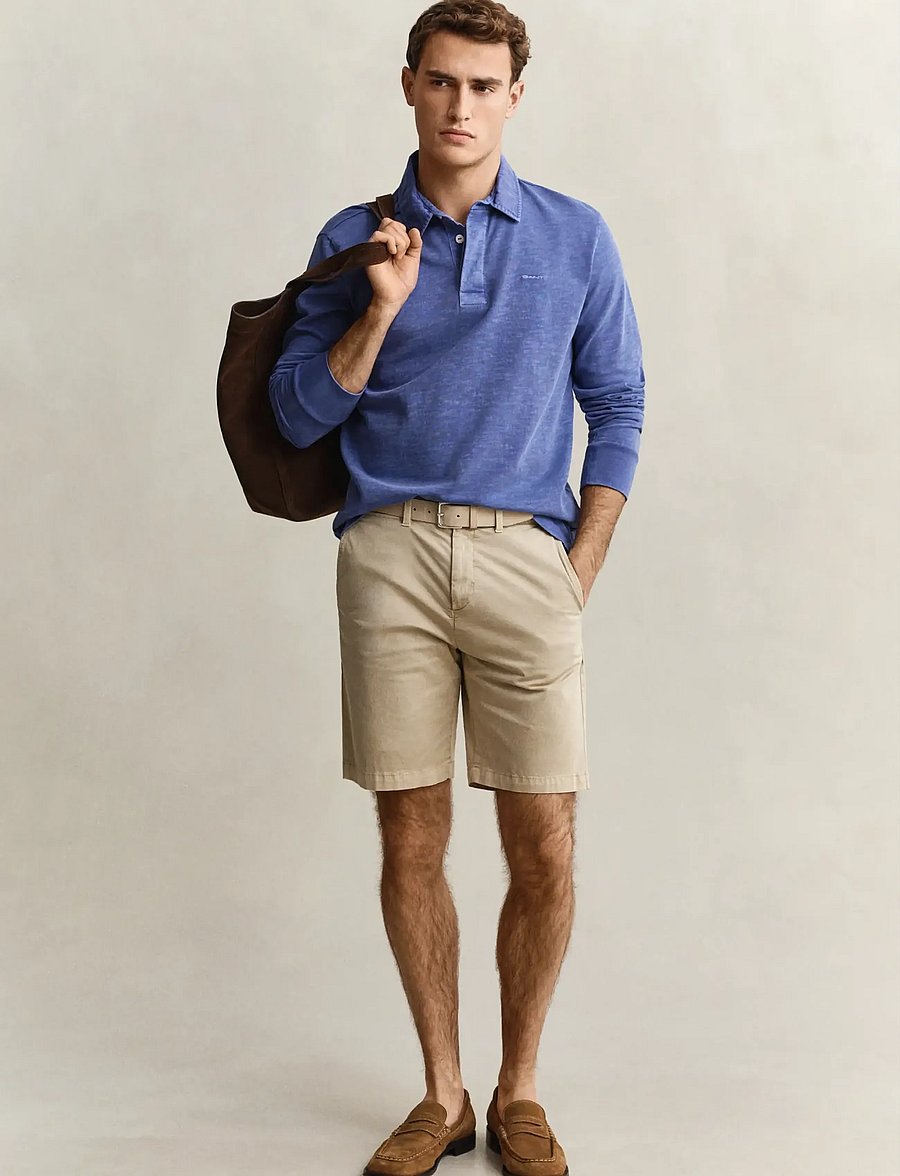Gant - WASHED SLUB HEAVY RUGGER - polos à manches longues - vintage blue - 4
