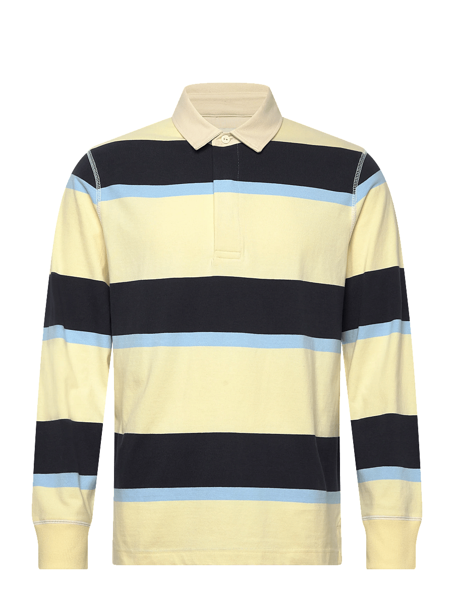 Gant - BLOCKED STRIPE RUGGER - langärmelig - vanilla yellow - 1