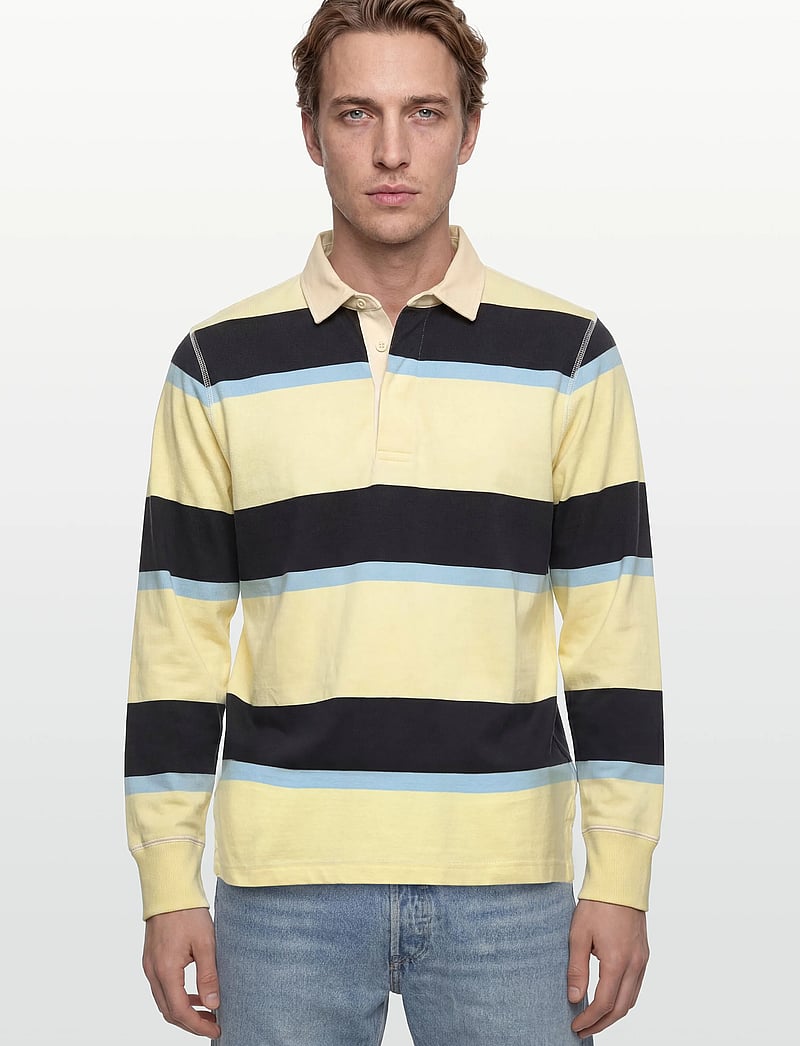 Gant - BLOCKED STRIPE RUGGER - langärmelig - vanilla yellow - 3