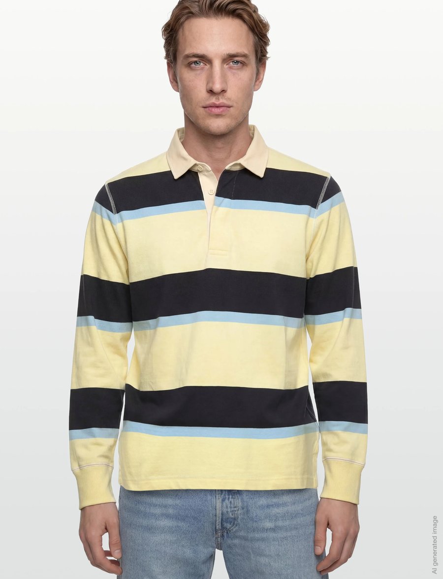 Gant - BLOCKED STRIPE RUGGER - langärmelig - vanilla yellow - 3