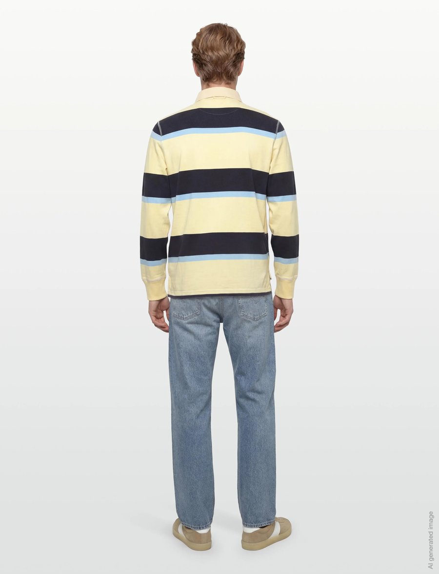 Gant - BLOCKED STRIPE RUGGER - langärmelig - vanilla yellow - 4