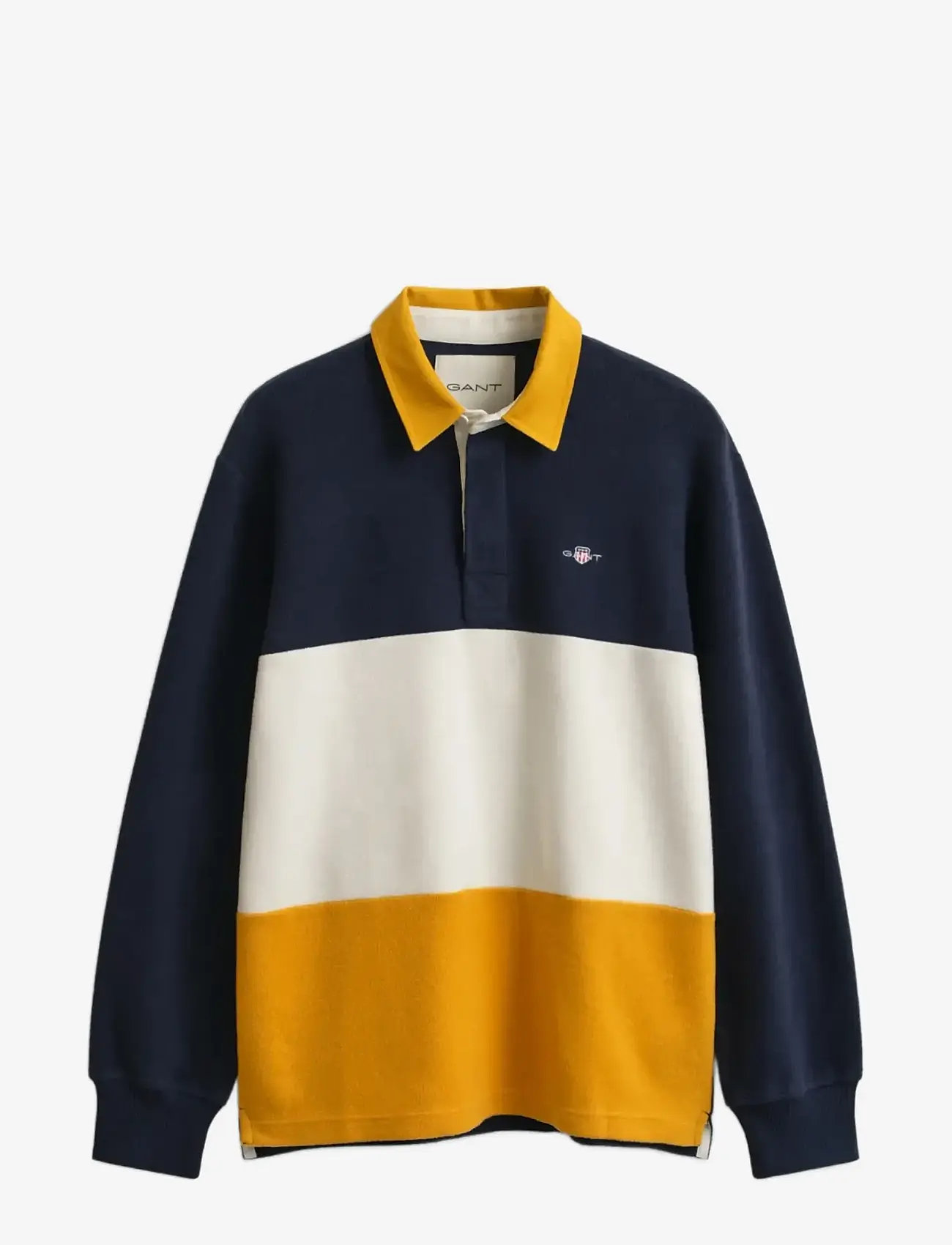 GANT - BLOCKED HEAVY RUGGER - long-sleeved polos - evening blue - 0