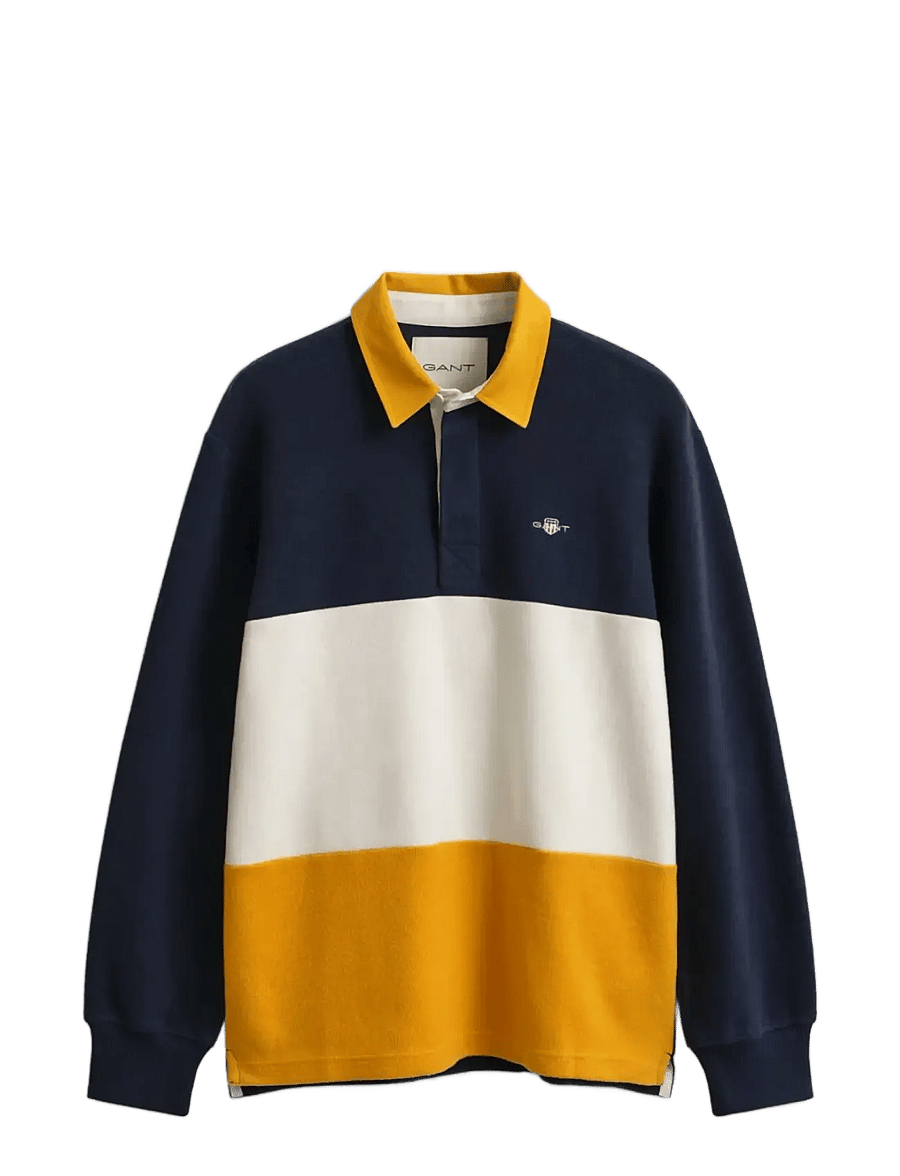 Gant - BLOCKED HEAVY RUGGER - langärmelig - evening blue - 0