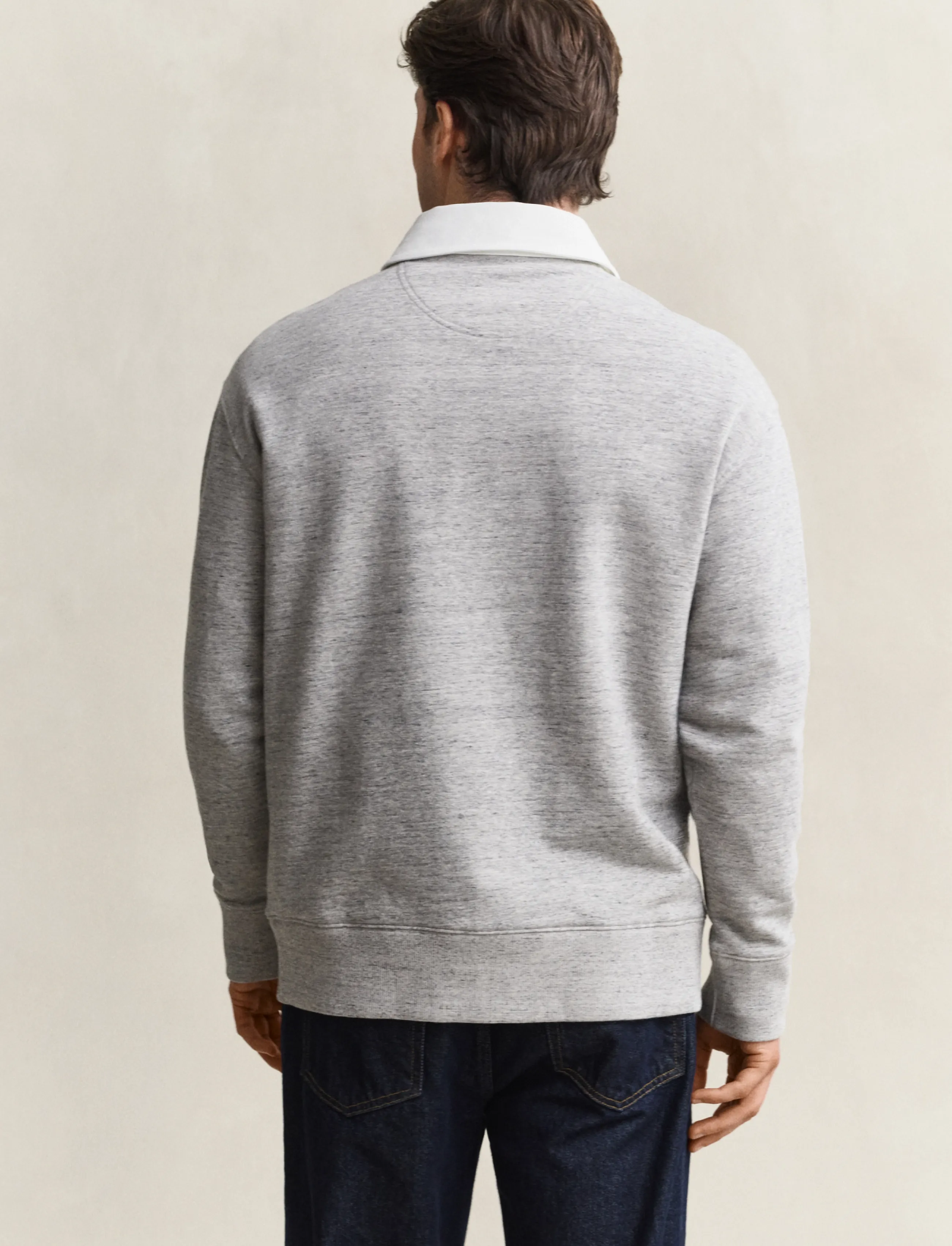 Gant - HEATHER RUGGER - polos à manches longues - grey melange - 2