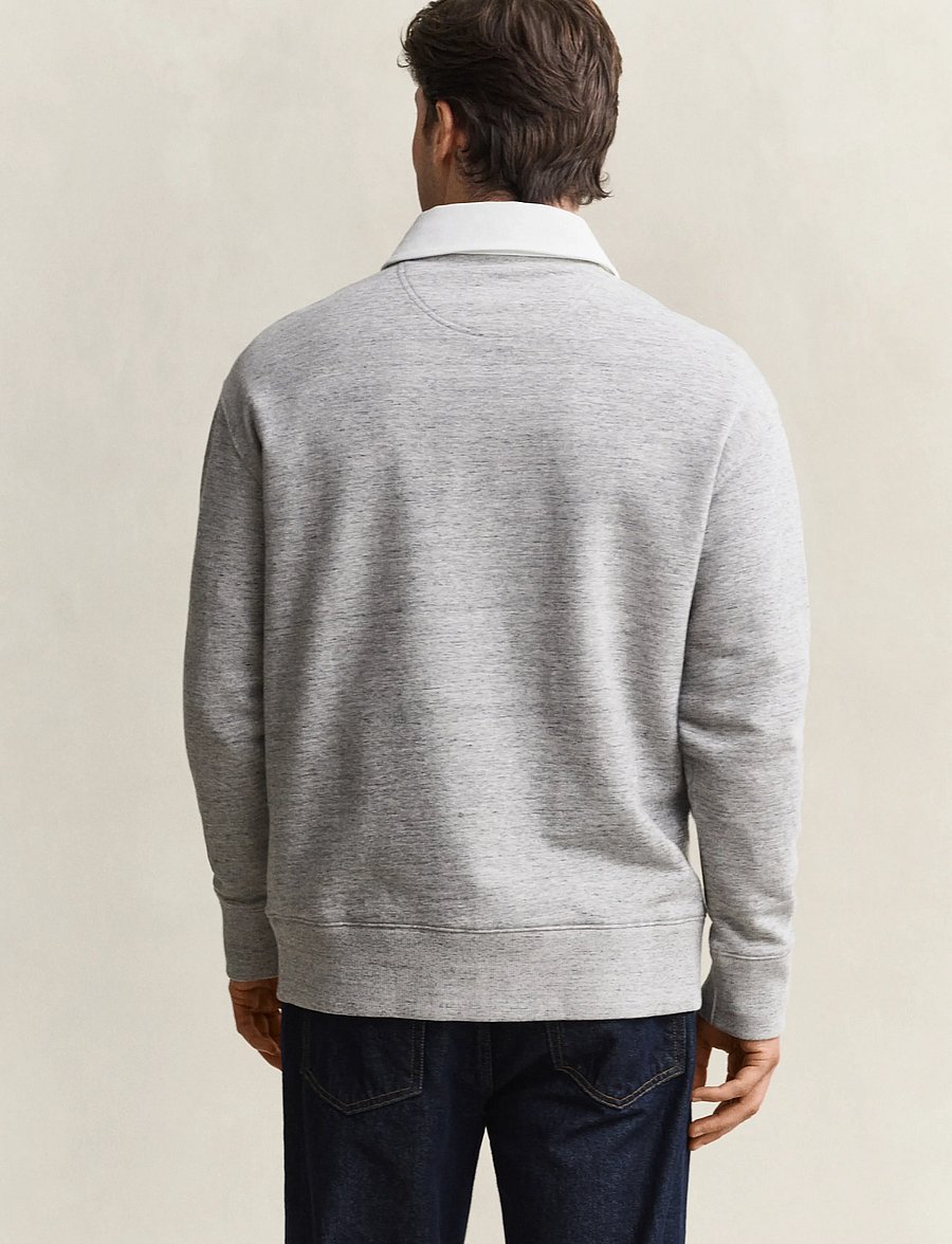 Gant - HEATHER RUGGER - polos à manches longues - grey melange - 2