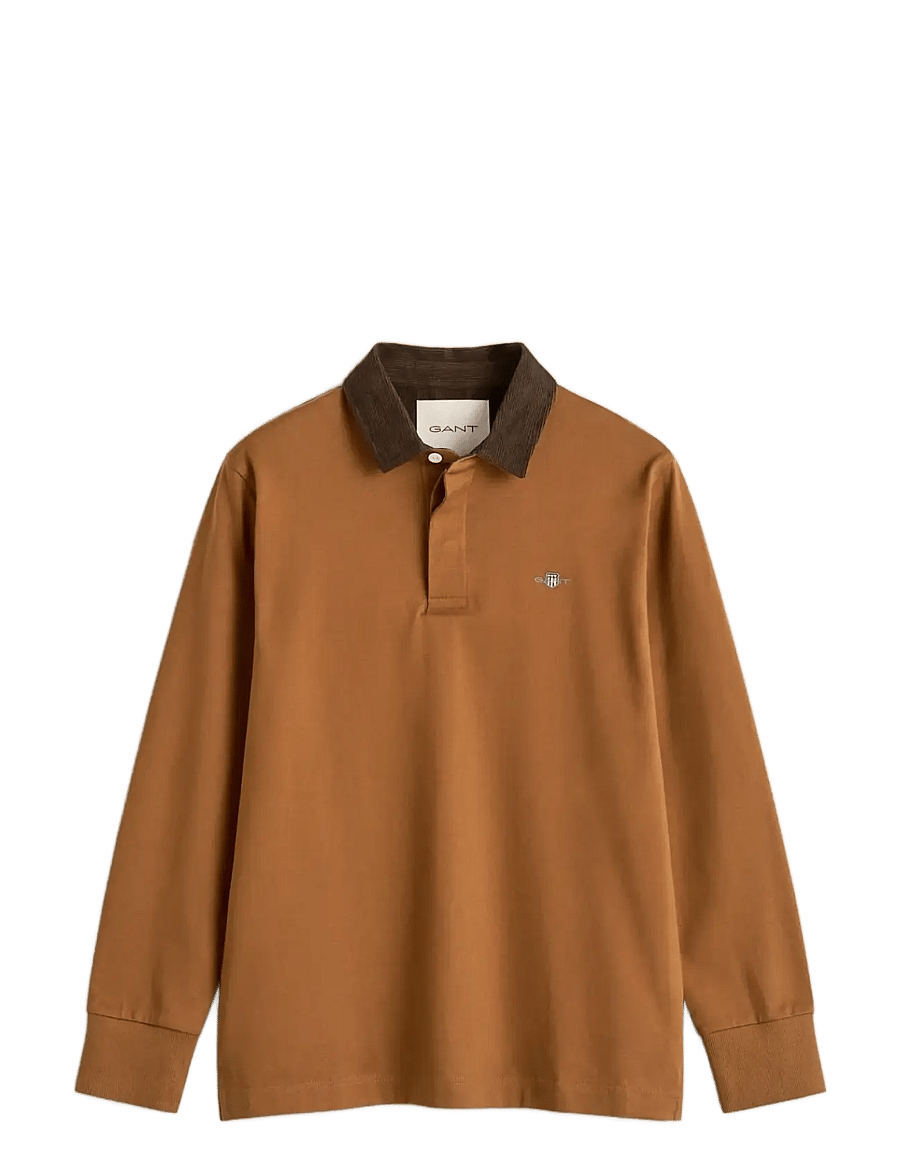 Gant - CORD COLLAR RUGGER - langärmelig - caramel brown - 0