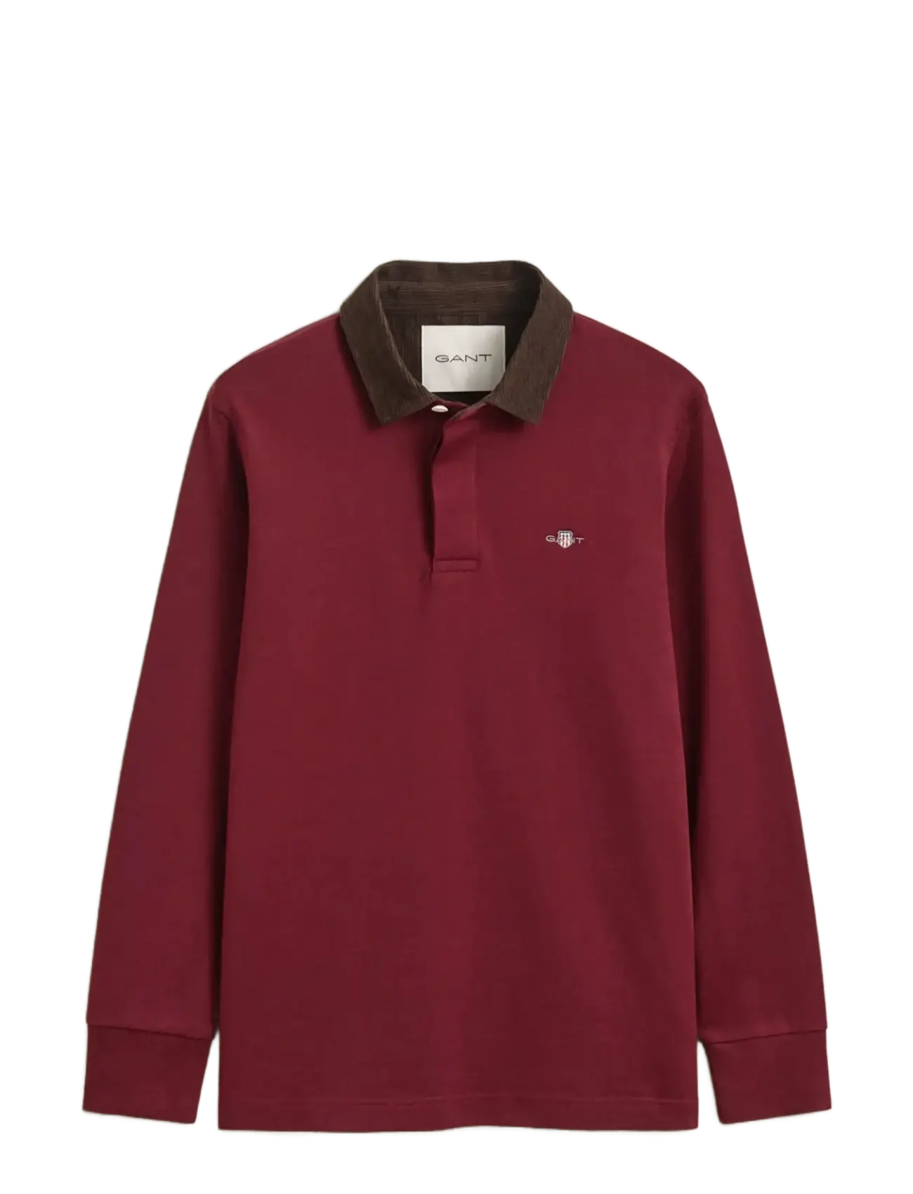 Gant - CORD COLLAR RUGGER - långärmade pikéer - deep grape wine - 1