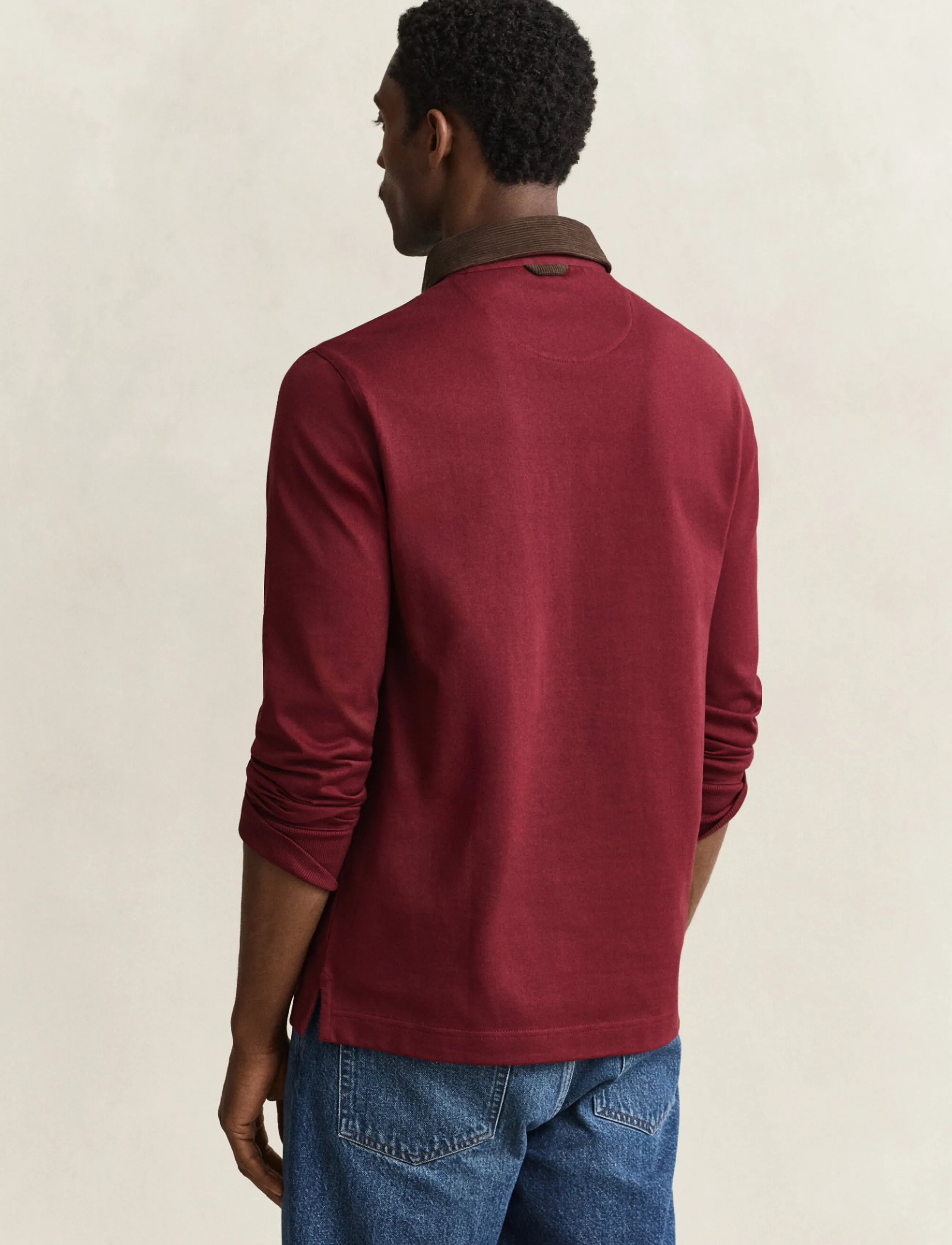 Gant - CORD COLLAR RUGGER - langærmede poloer - deep grape wine - 2