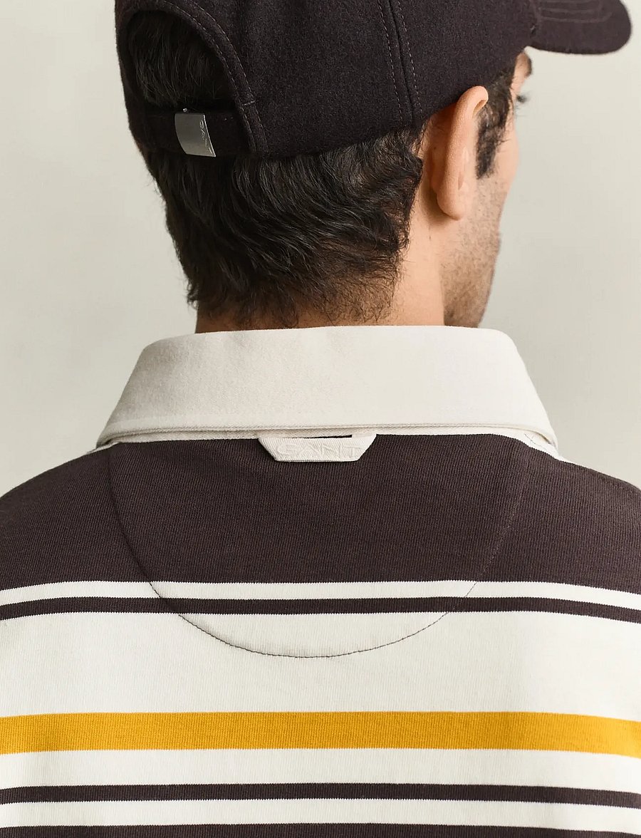 Gant - STRIPED HEAVY RUGGER - langärmelig - charred wood brown - 3