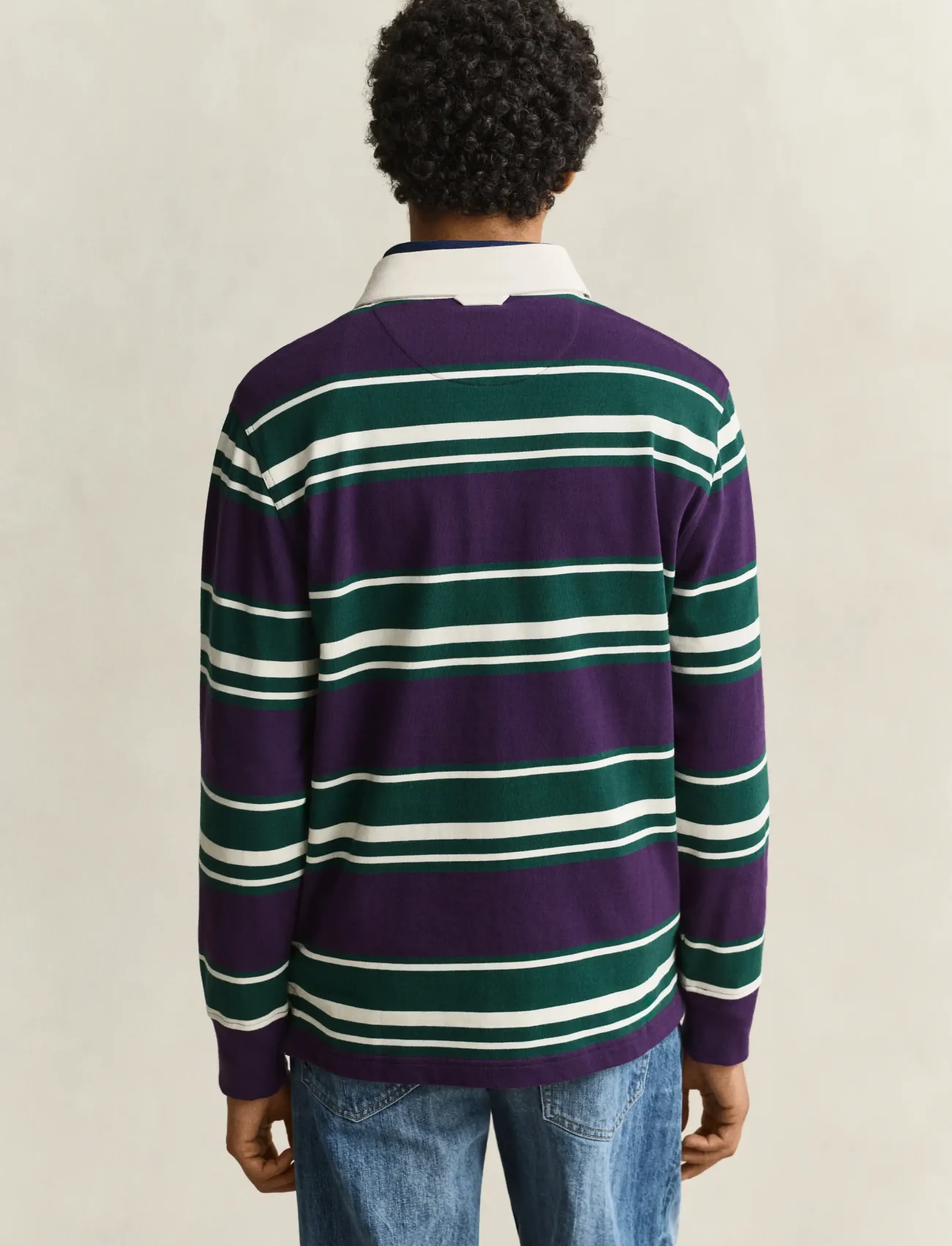 Gant Sweatshirt kräm / grön herr – bild 3