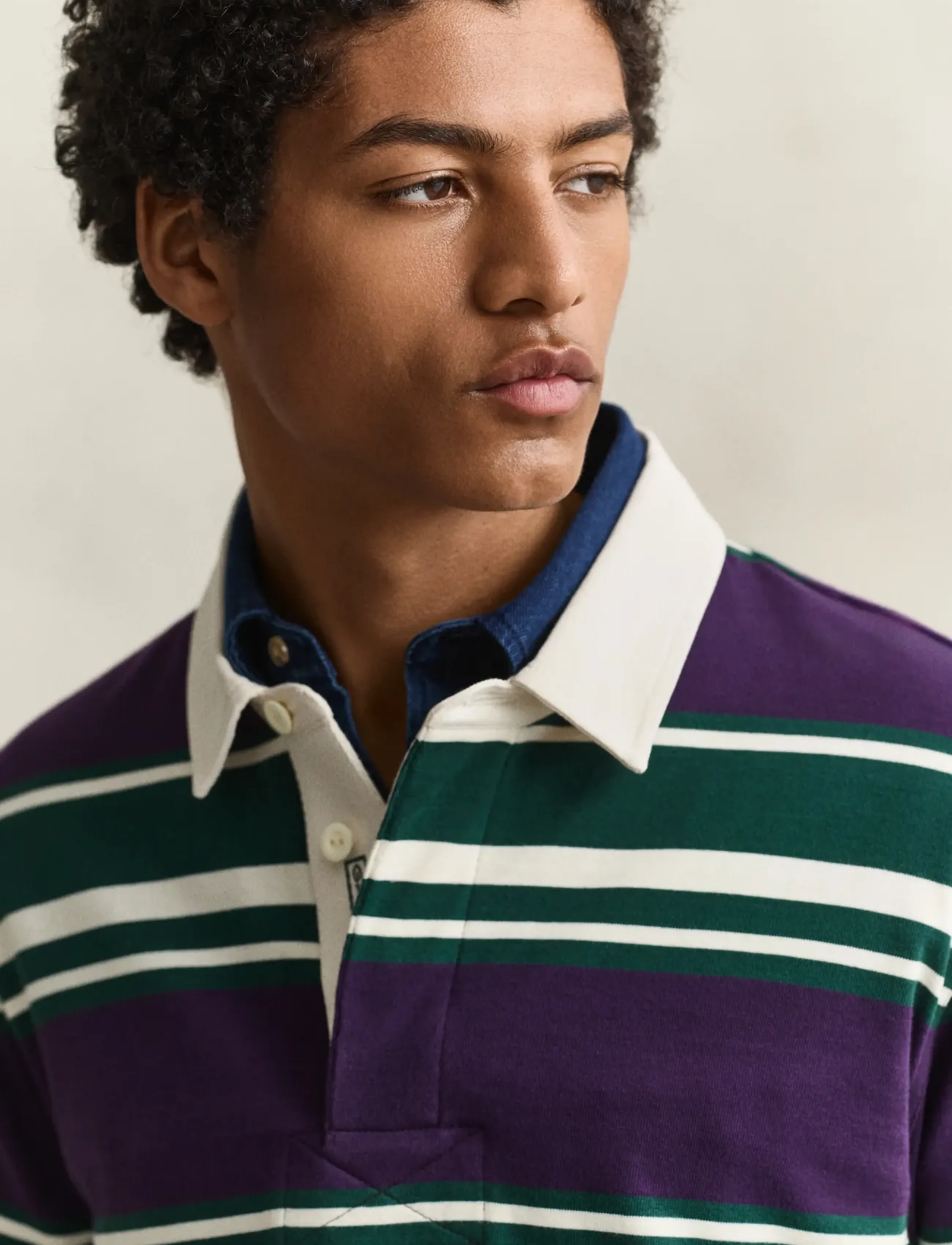 Gant Sweatshirt kräm / grön herr – bild 5