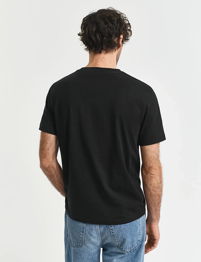 GANT - Archive Shield T-Shirt - short-sleeved t-shirts - black - 3
