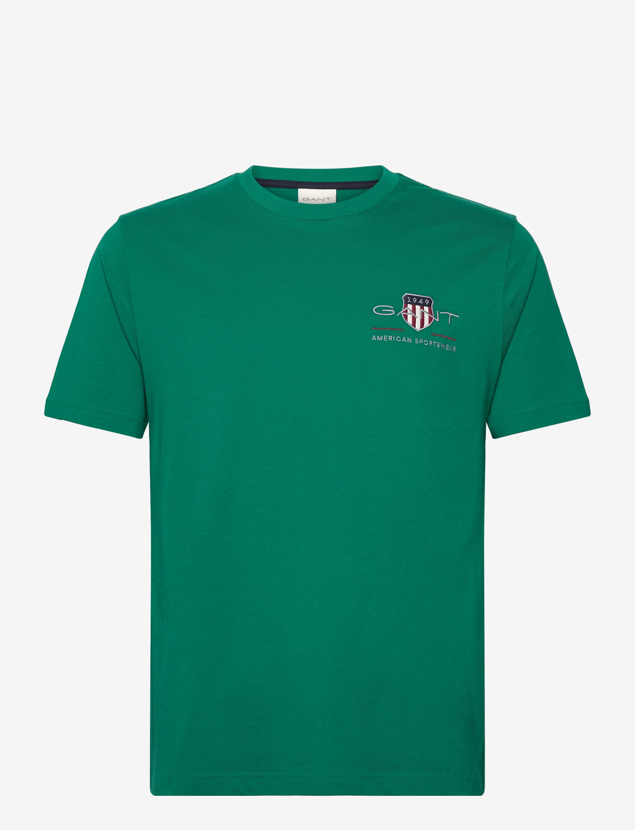 GANT - REG ARCHIVE SHIELD EMB SS T-SHIRT - short-sleeved t-shirts - deep green - 0