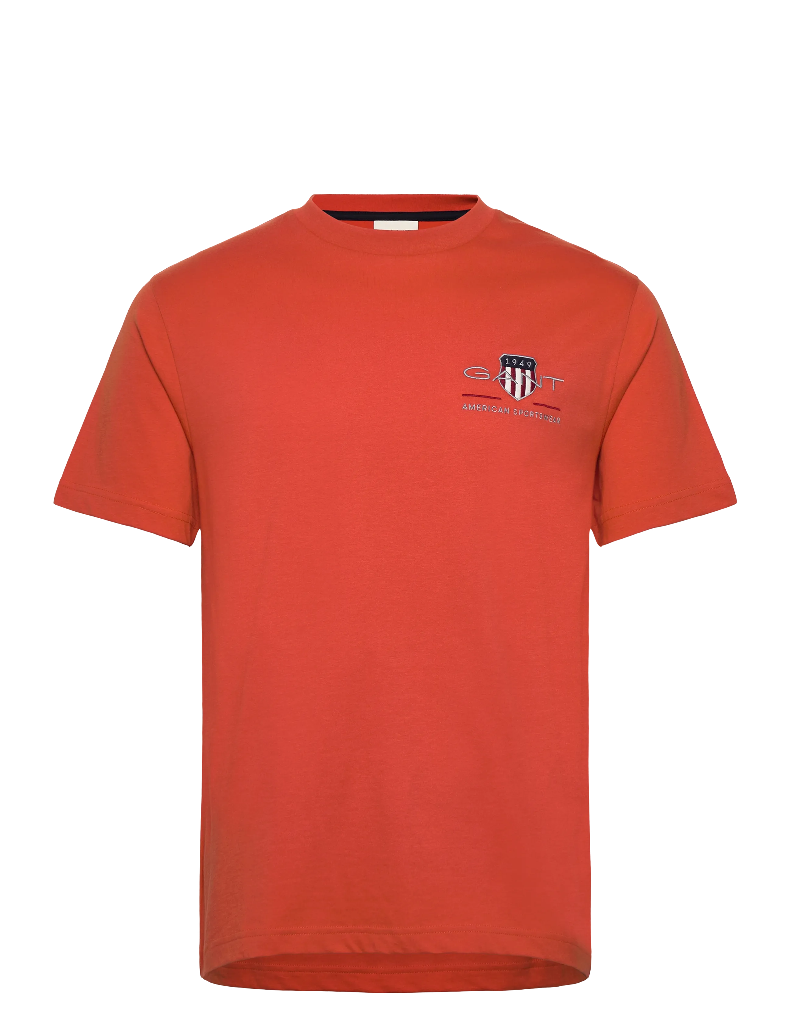 Gant - REG ARCHIVE SHIELD EMB SS T-SHIRT - kortærmede t-shirts - deep orange - 0