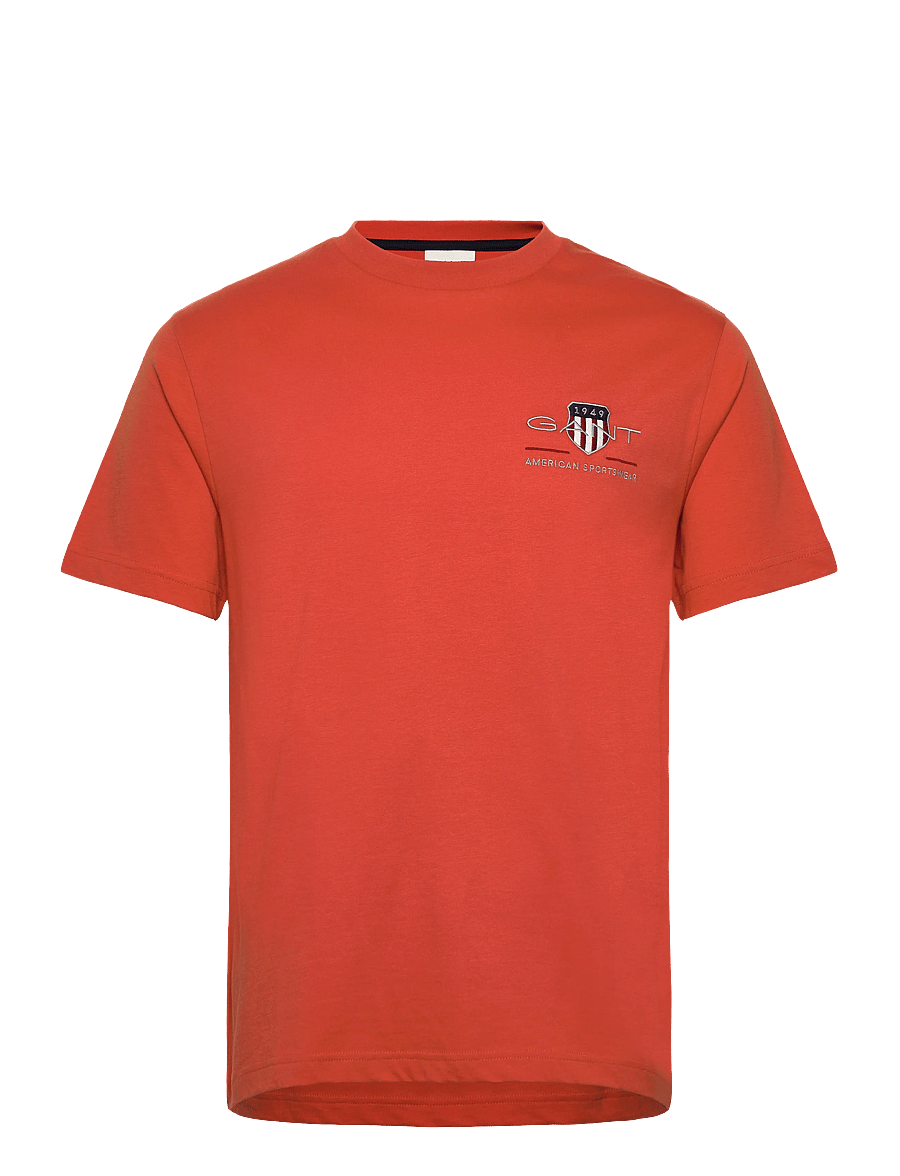 Gant - REG ARCHIVE SHIELD EMB SS T-SHIRT - t-shirts à manches courtes - deep orange - 0