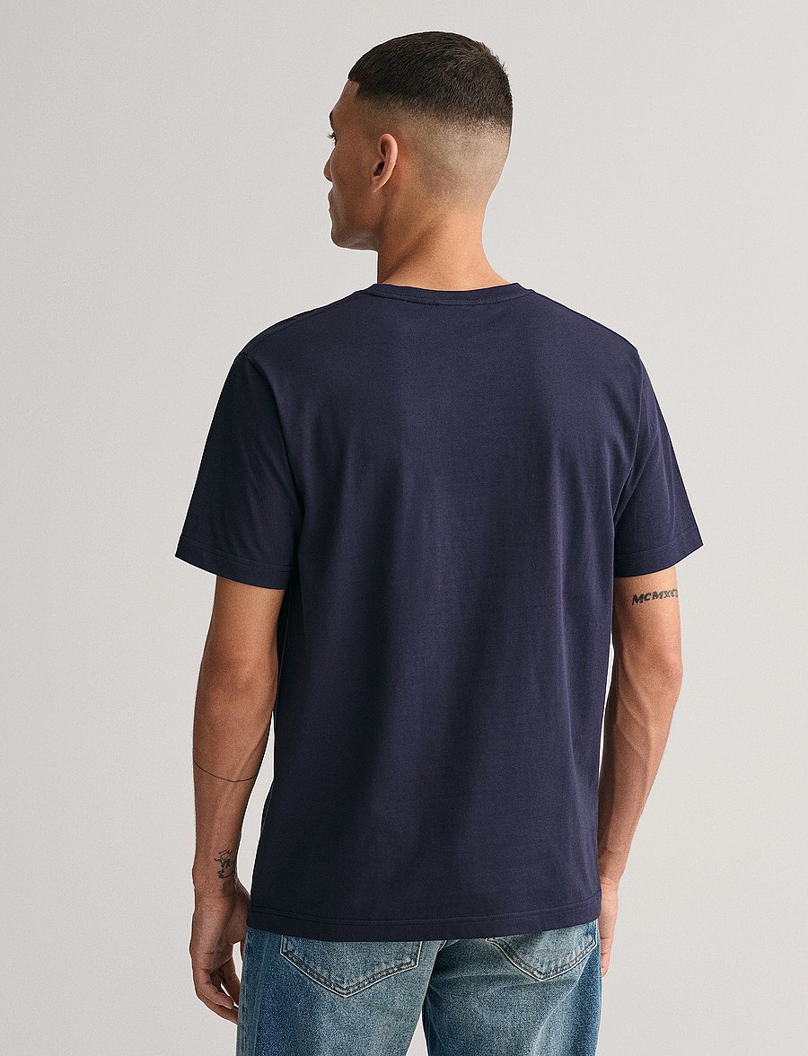 Gant - REG ARCHIVE SHIELD EMB SS T-SHIRT - t-shirts à manches courtes - evening blue - 3