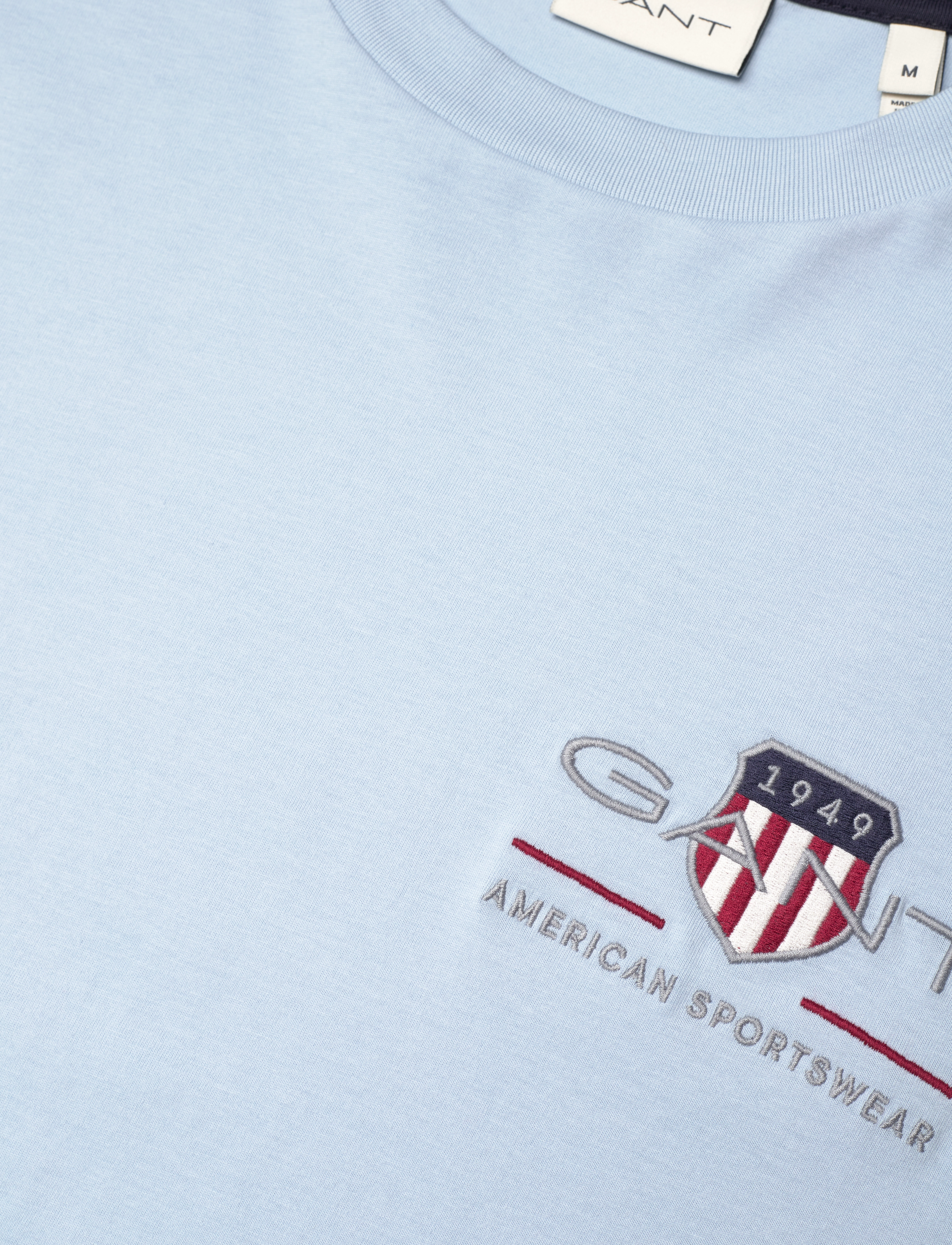 Gant - REG ARCHIVE SHIELD EMB SS T-SHIRT - tavalised t-särgid - fresh blue - 2