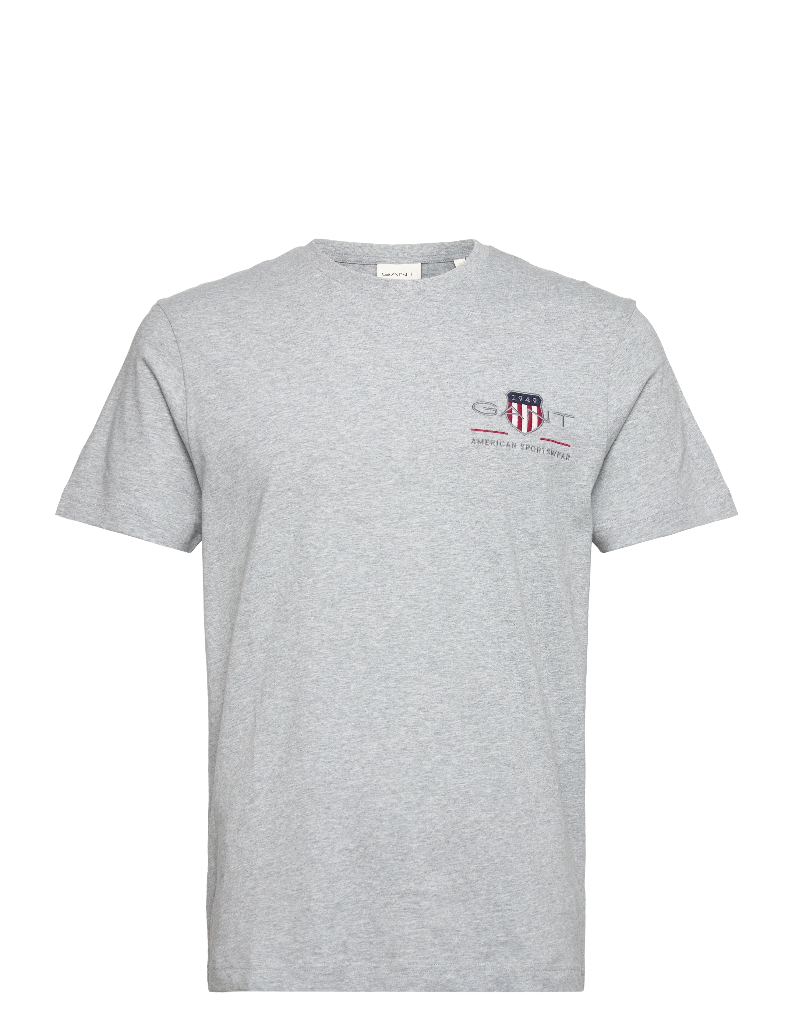 Gant REG ARCHIVE SHIELD EMB SS T-SHIRT - Basic T-Shirts - GREY MELANGE / grey
