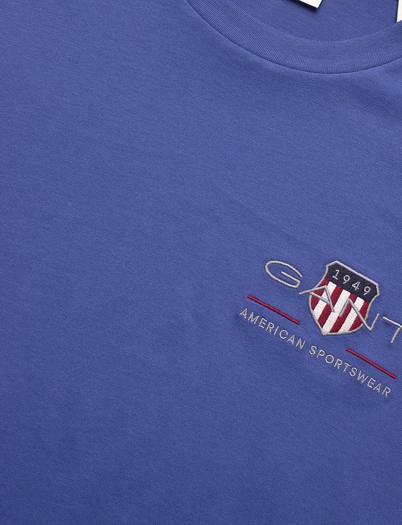 GANT - REG ARCHIVE SHIELD EMB SS T-SHIRT - kortärmade t-shirts - rich blue - 2