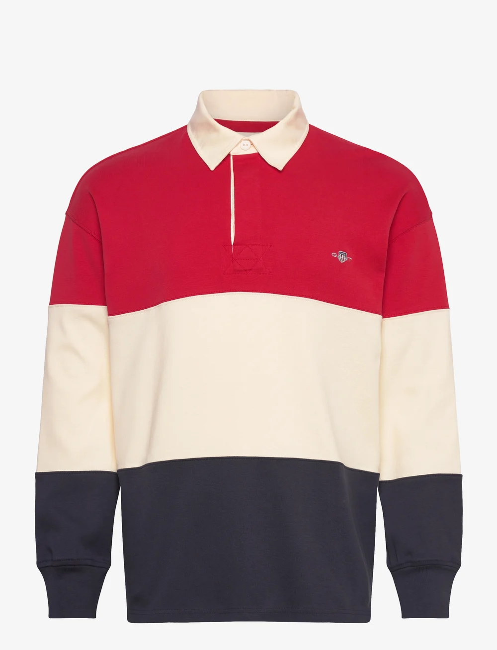 GANT - BLOCKED HEAVY RUGGER - langärmelig - ruby red - 0